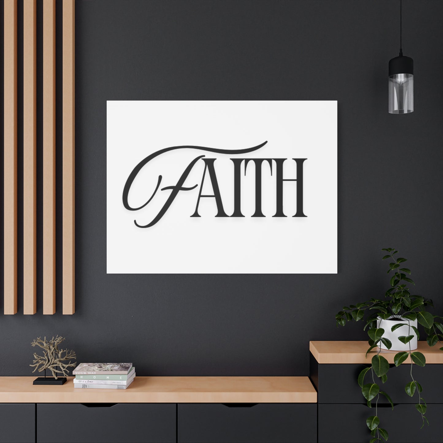 Faith typography wall art Canvas | Matte stretched 1.25"