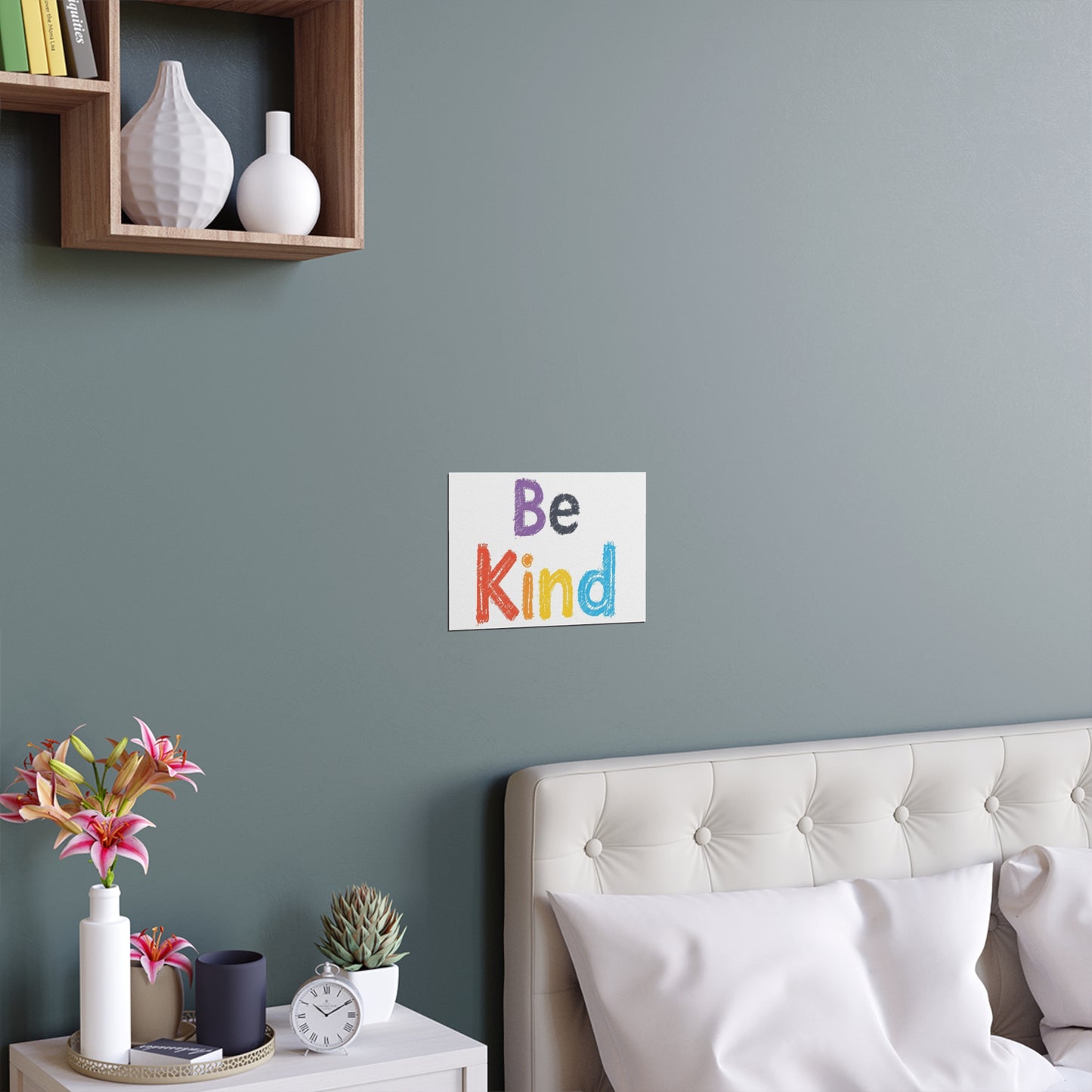 Be Kind colorful typography Poster | Silk Wall Art