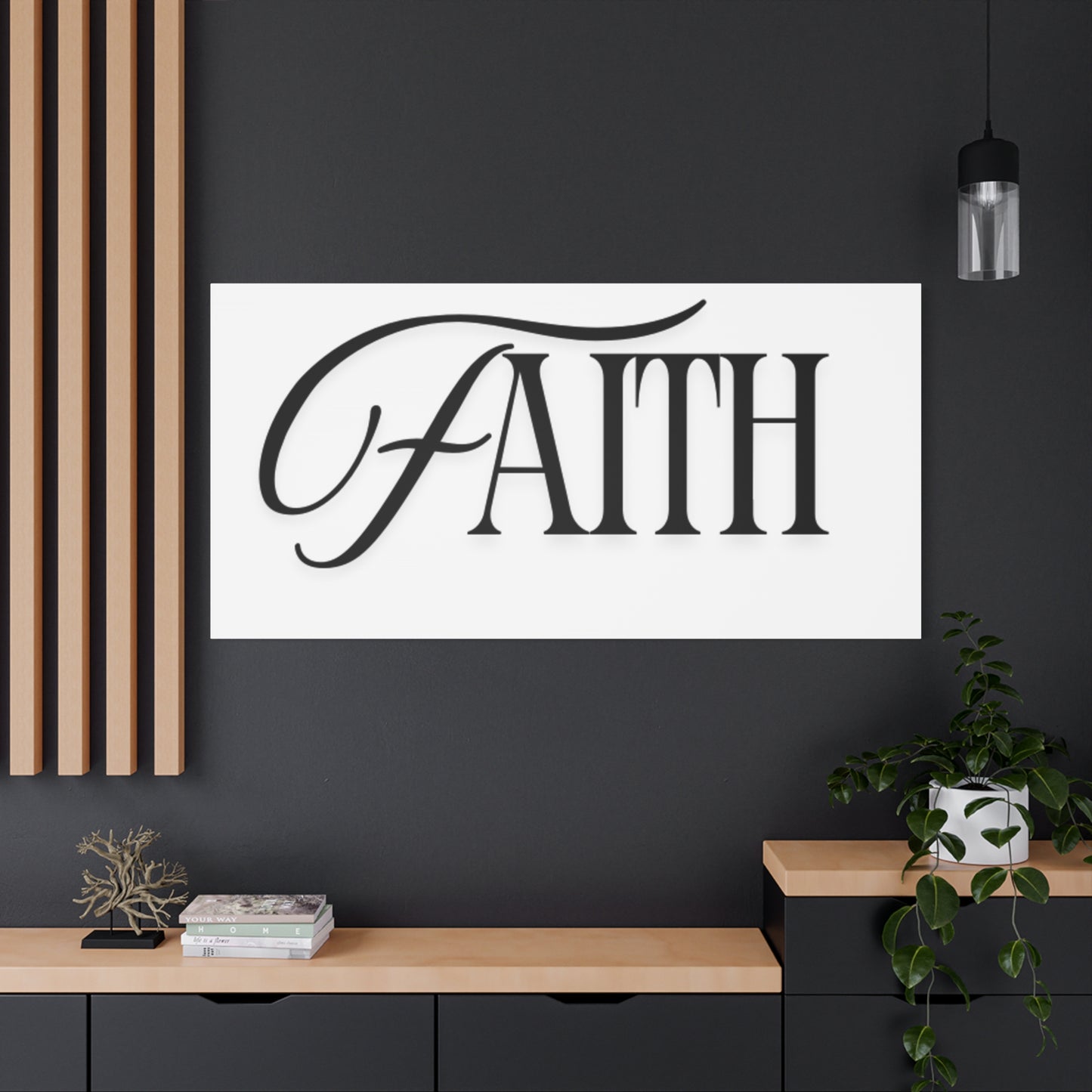 Faith typography wall art Canvas | Matte stretched 1.25"