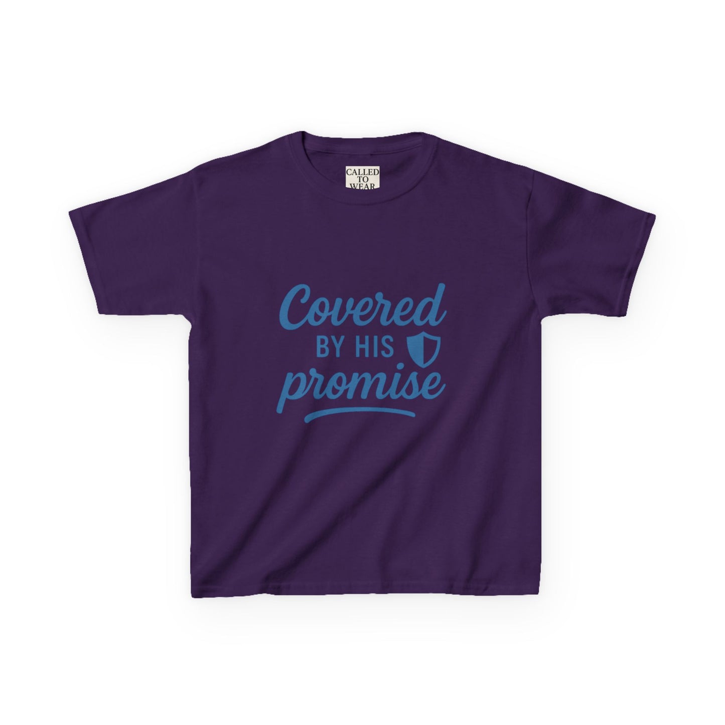 Inspirational Kids Tee - Covered by His Promise, Faith-Based Christian Shirt