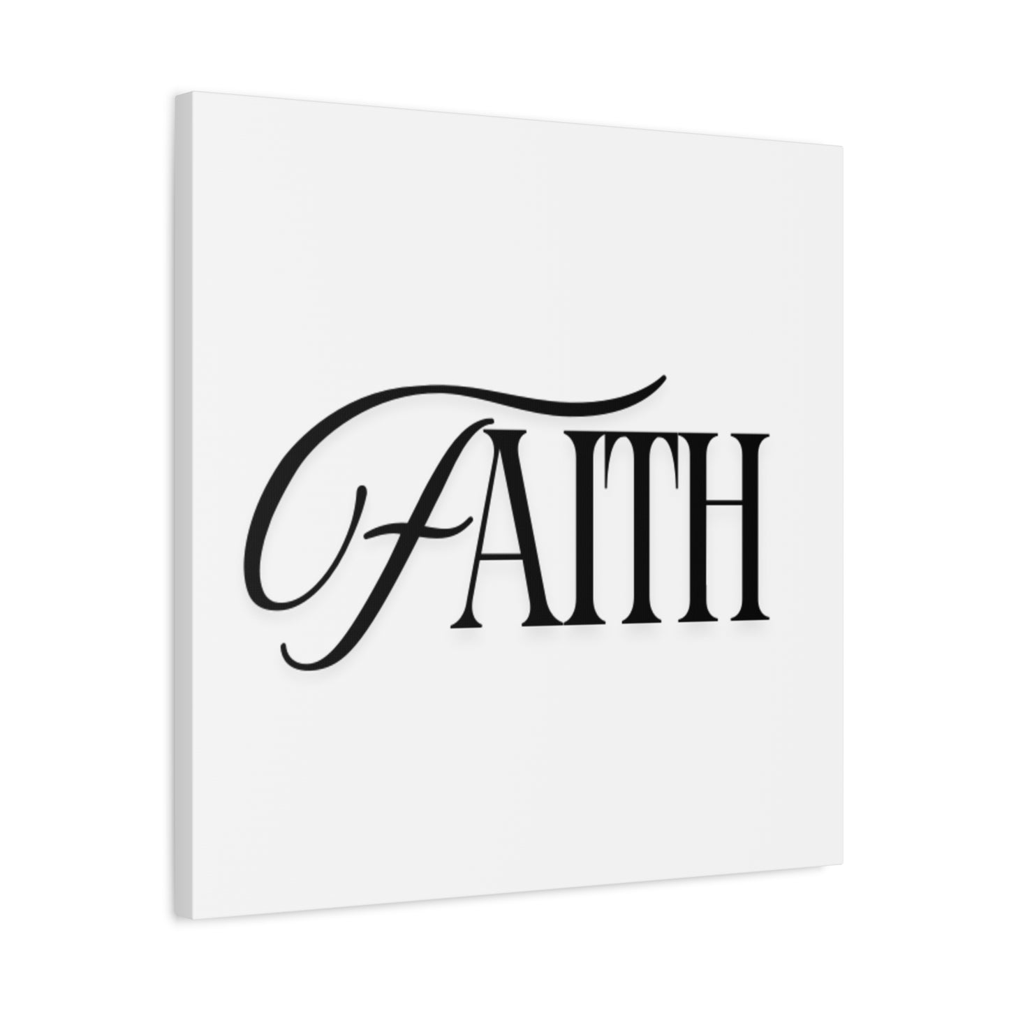 Faith typography wall art Canvas | Matte stretched 1.25"