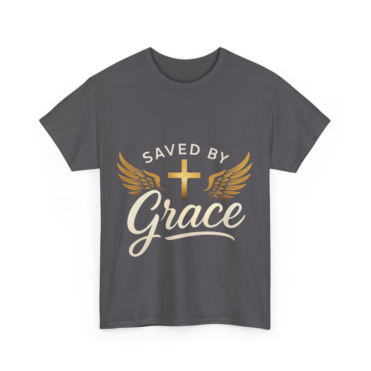 Saved by Grace Unisex Heavy Cotton Tee - Faith Shirt, Christian Apparel, Inspirational Gift, Church Outfit, Religious Tee