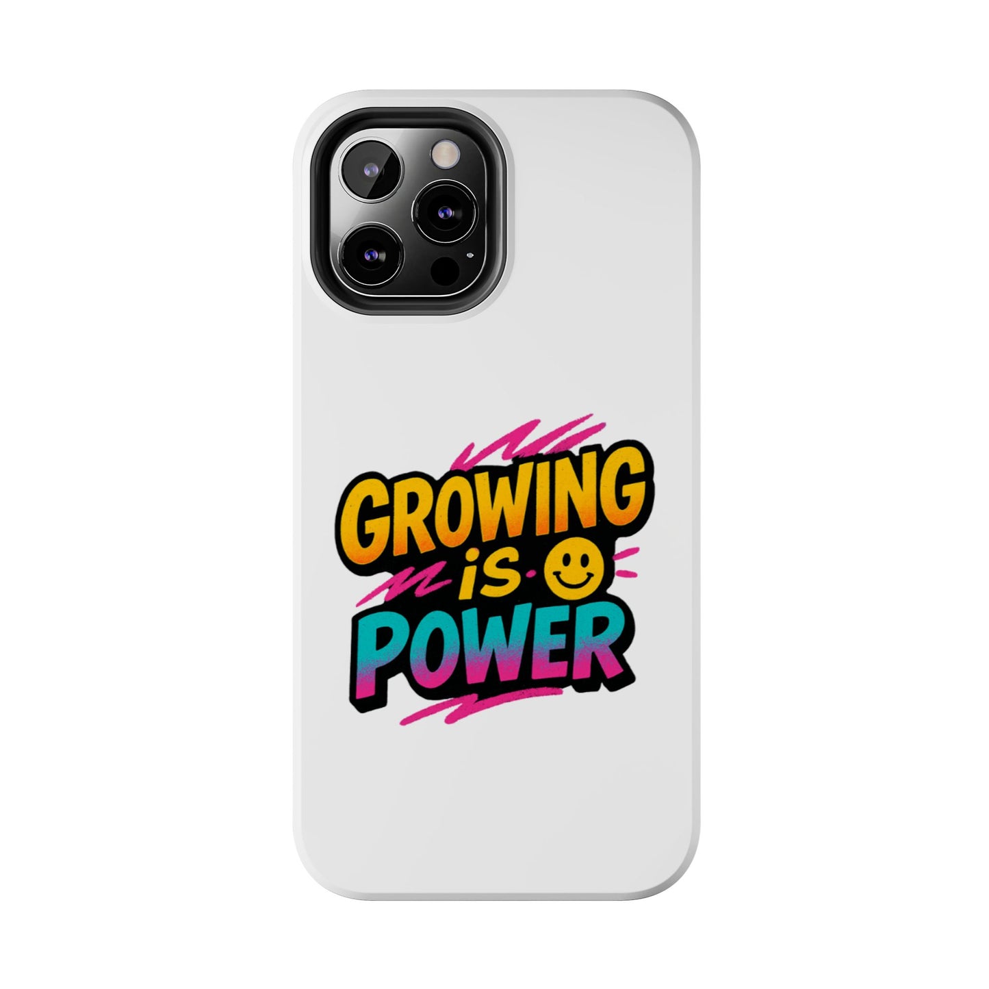 Empowering Tough Phone Case - 'Growing is Power' - Motivational Gifts, Unique Phone Accessories, Phone Protector, Gift for Teens