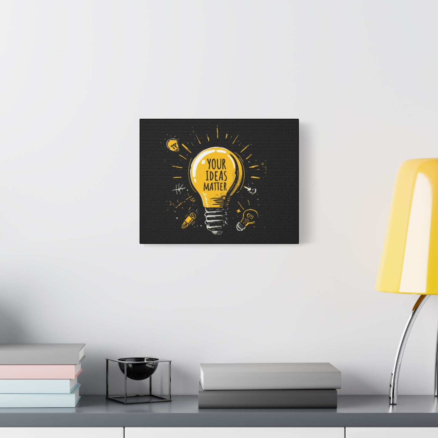 Your Ideas Matter lightbulb Matte Canvas