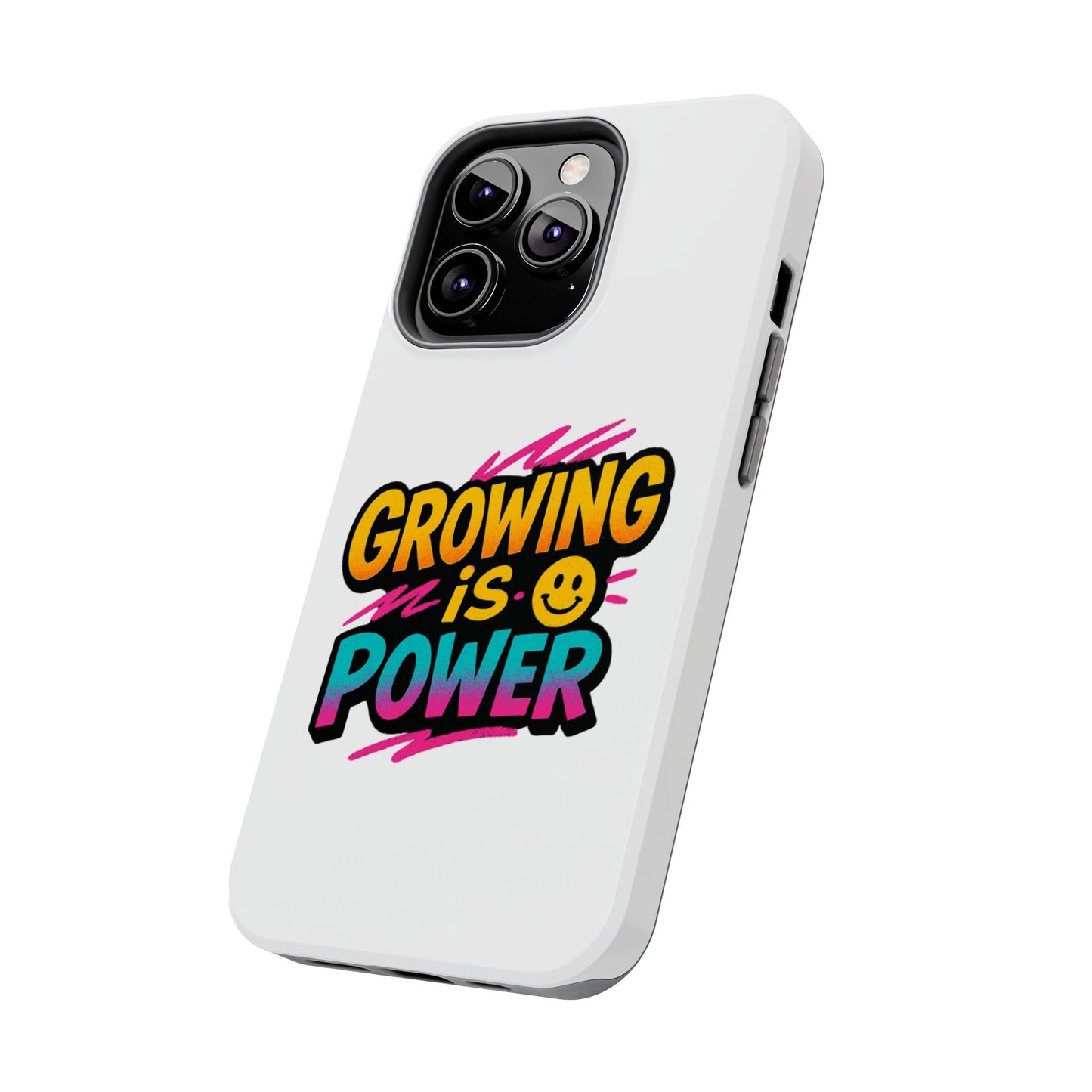 Empowering Tough Phone Case - 'Growing is Power' - Motivational Gifts, Unique Phone Accessories, Phone Protector, Gift for Teens