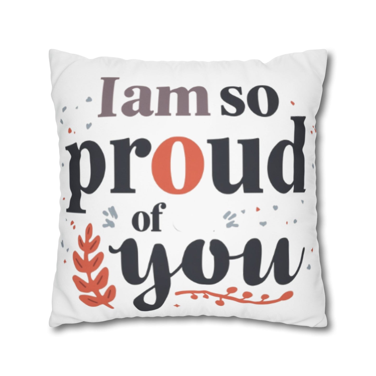 Hand-Lettered Encouragement Square Poly Canvas Pillowcase | Autumn Accents, Double-Sided