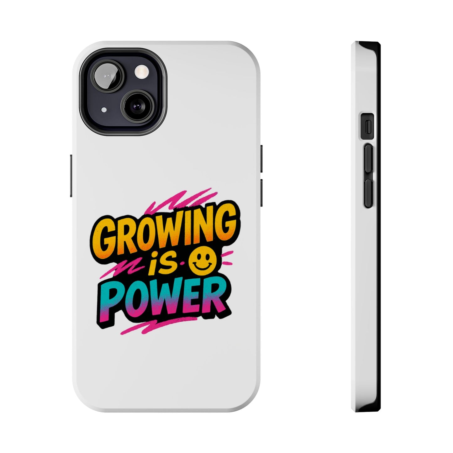 Empowering Tough Phone Case - 'Growing is Power' - Motivational Gifts, Unique Phone Accessories, Phone Protector, Gift for Teens