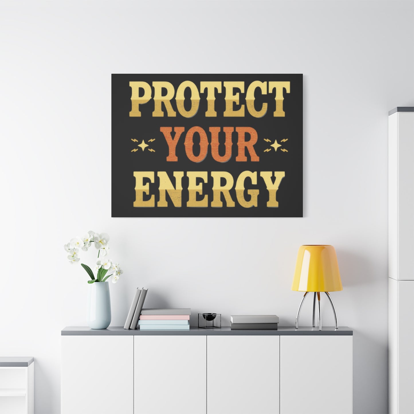 Protect Your Energy Canvas | Matte Stretched Wall Art