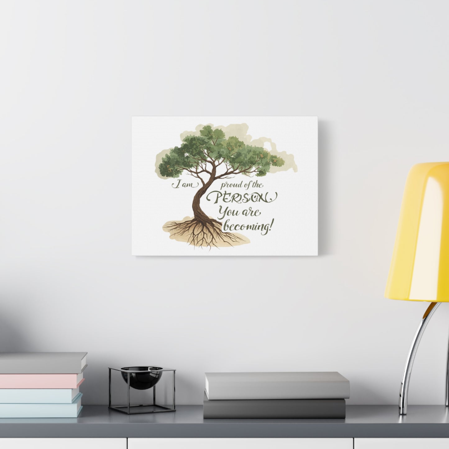 Tree of Growth Inspirational Quote Matte Canvas