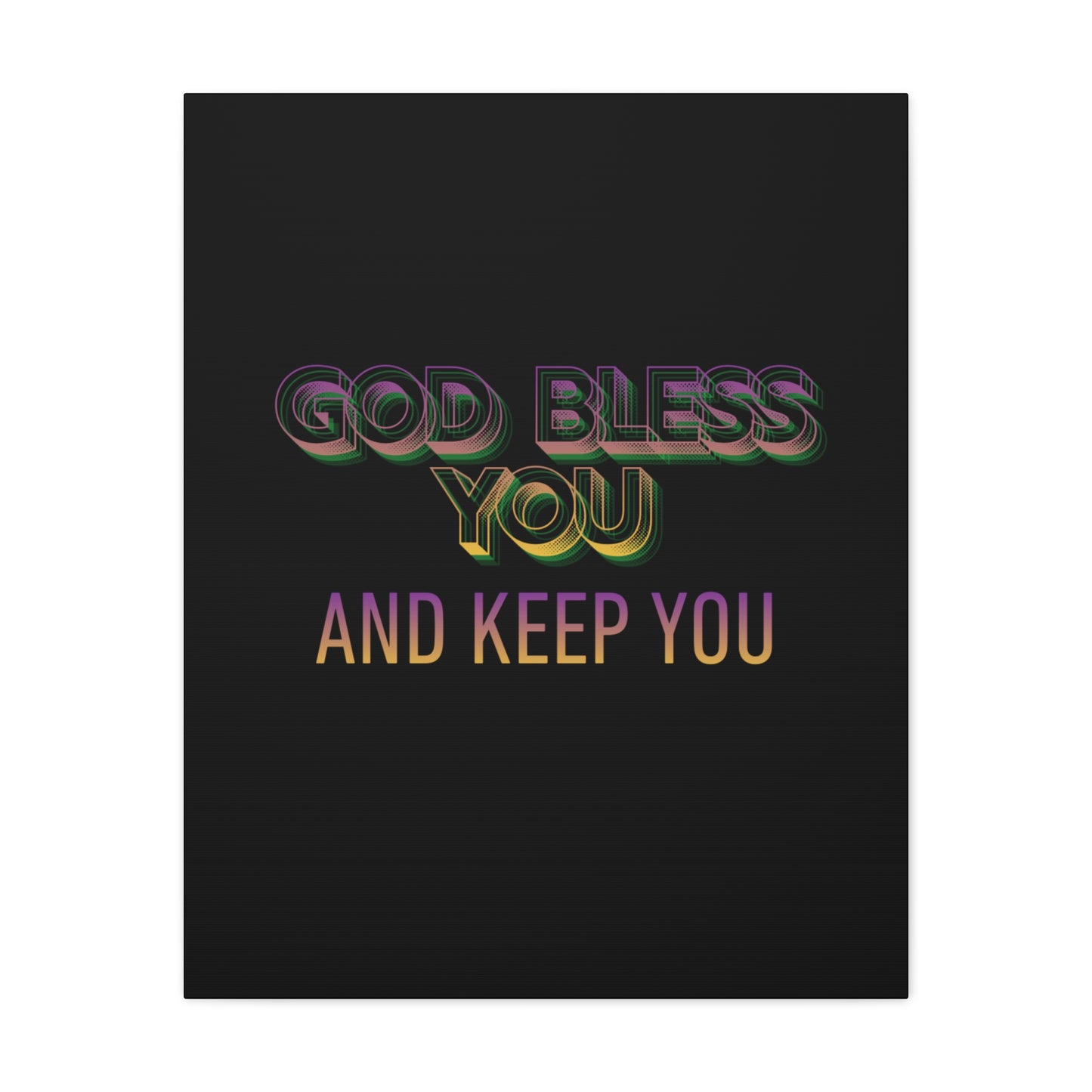 God Bless You and Keep You Canvas | Matte Stretched Wall Art
