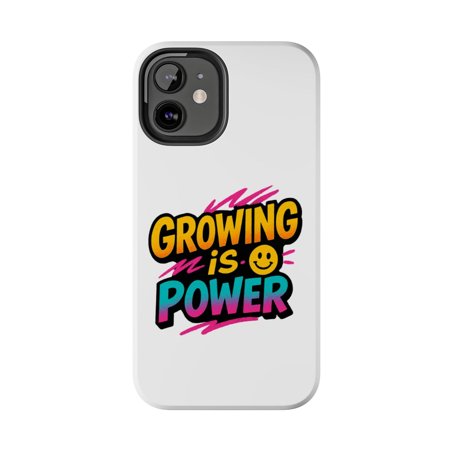 Empowering Tough Phone Case - 'Growing is Power' - Motivational Gifts, Unique Phone Accessories, Phone Protector, Gift for Teens