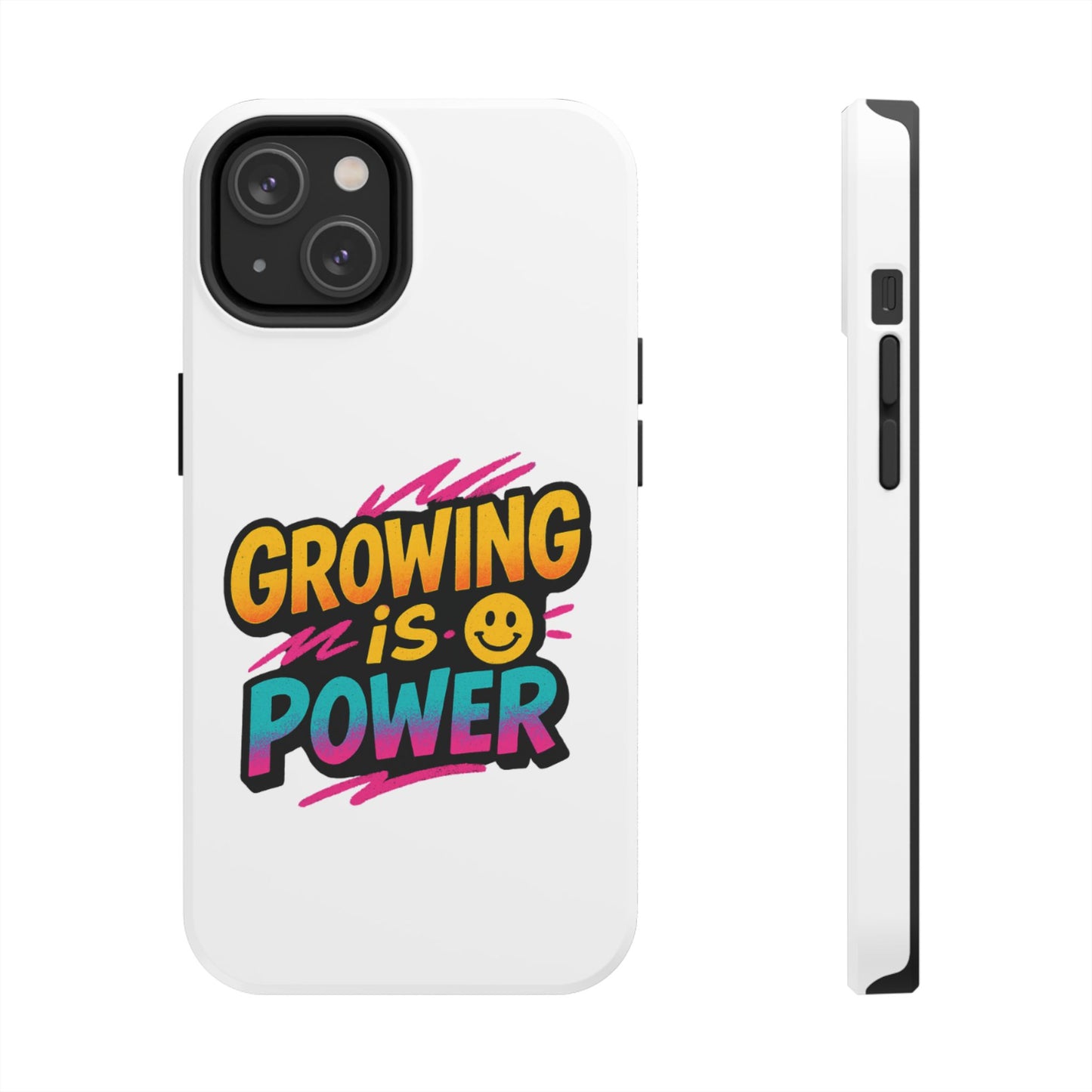 Empowering Tough Phone Case - 'Growing is Power' - Motivational Gifts, Unique Phone Accessories, Phone Protector, Gift for Teens