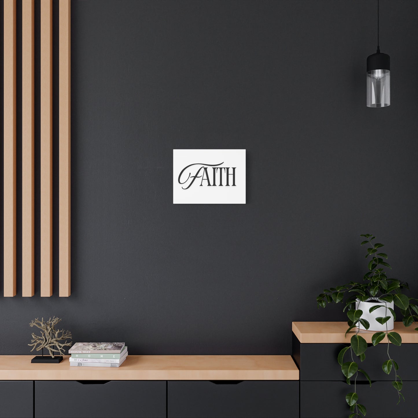 Faith typography wall art Canvas | Matte stretched 1.25"