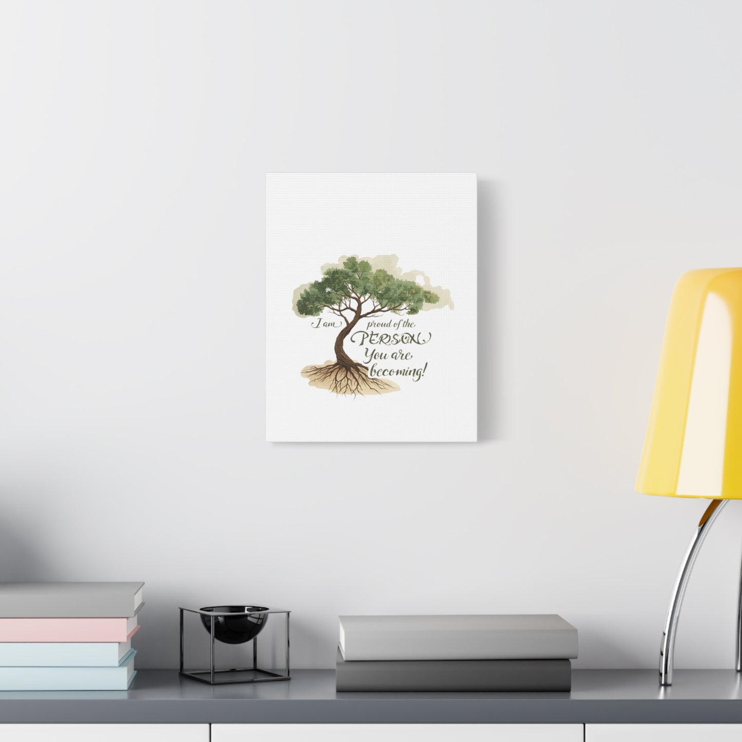 Tree of Growth Inspirational Quote Matte Canvas