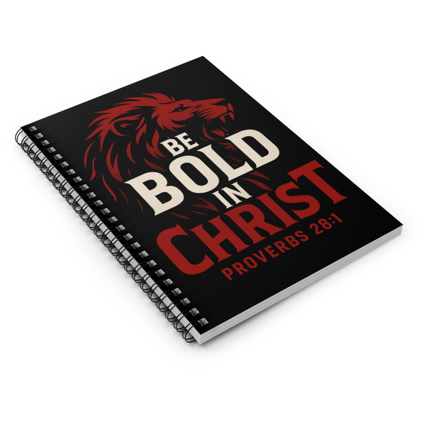 Christian Spiral Notebook - Courageous Spirit Journal with Bible Verse, Inspirational Gift