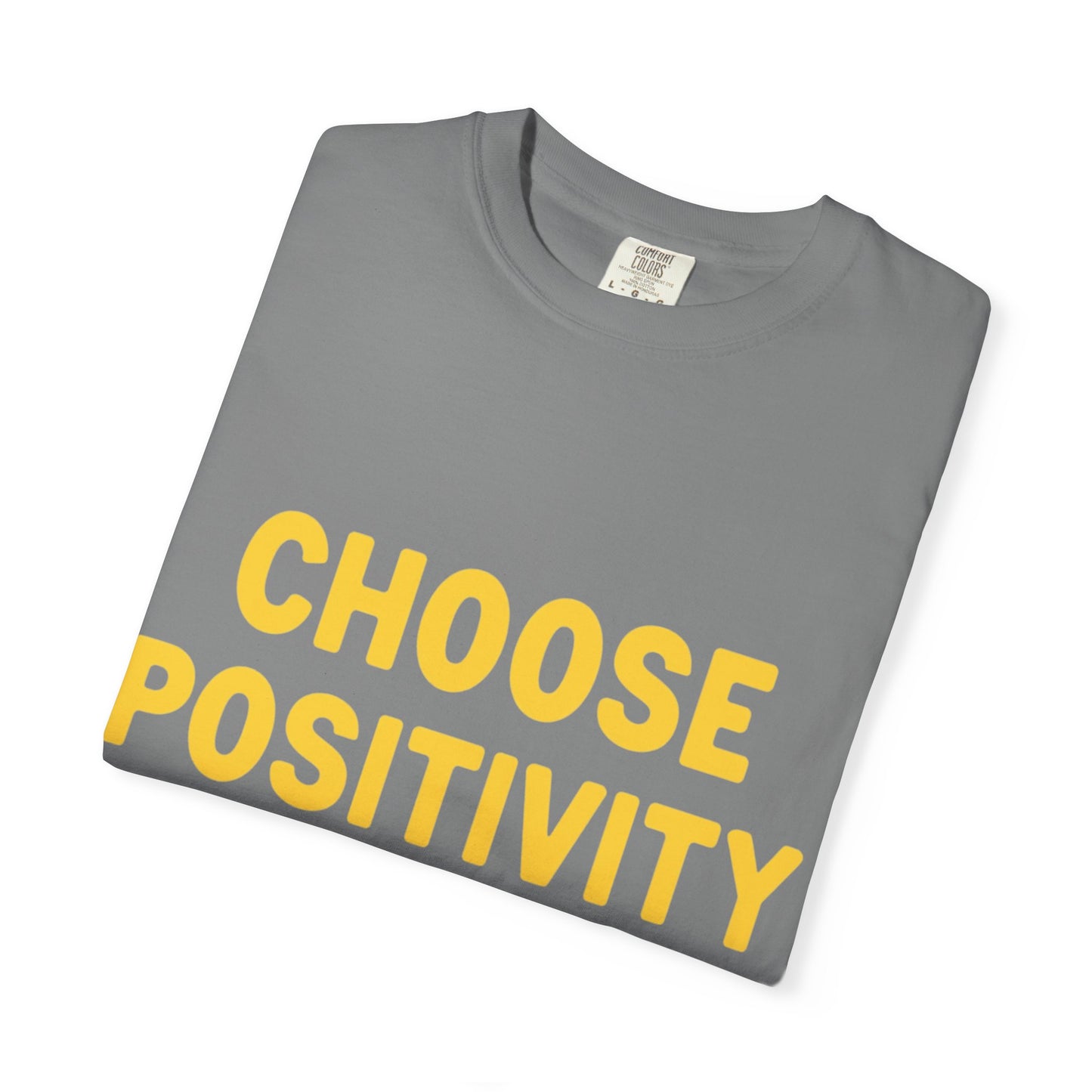 Choose Positivity T-shirt | Positive Quote Tee, Yellow Block Letters
