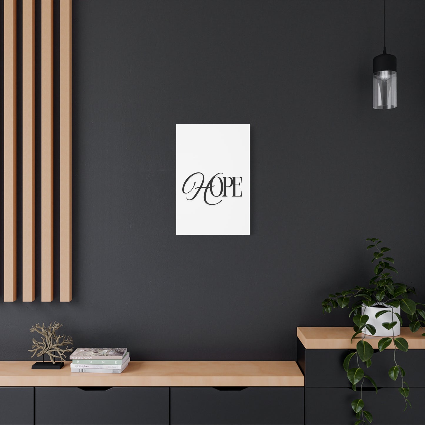 Hope Script Wall Art Canvas | Matte Stretched Canvas