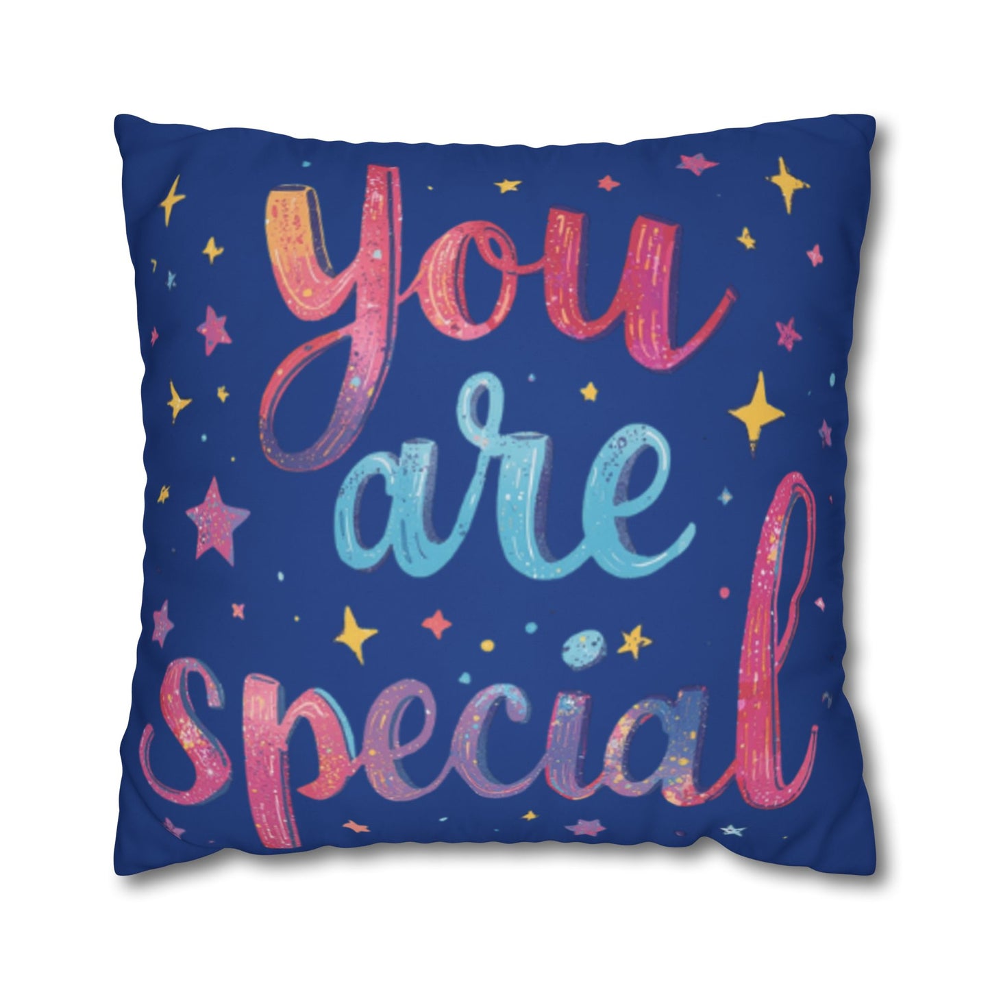 You Are Special Pillowcase | Square Poly Canvas Pillowcase, Inspirational Typography