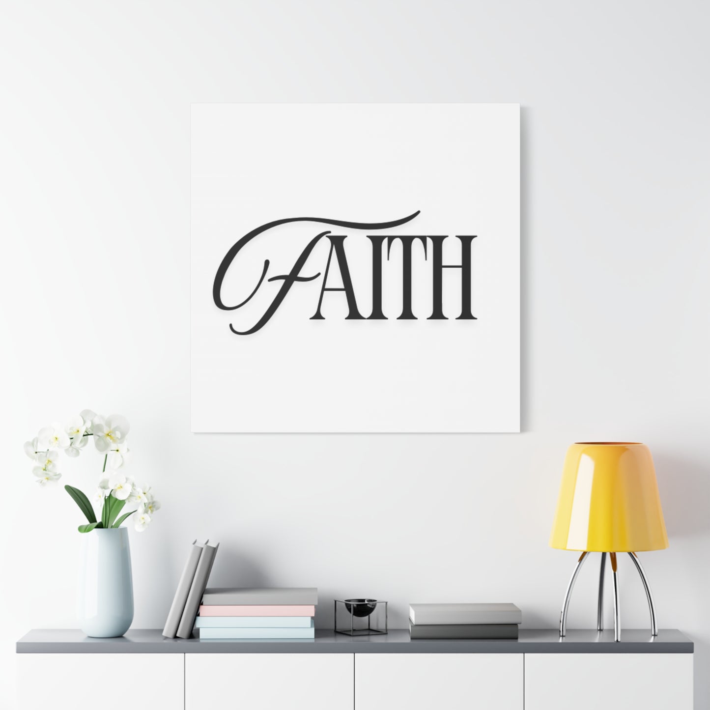 Faith typography wall art Canvas | Matte stretched 1.25"