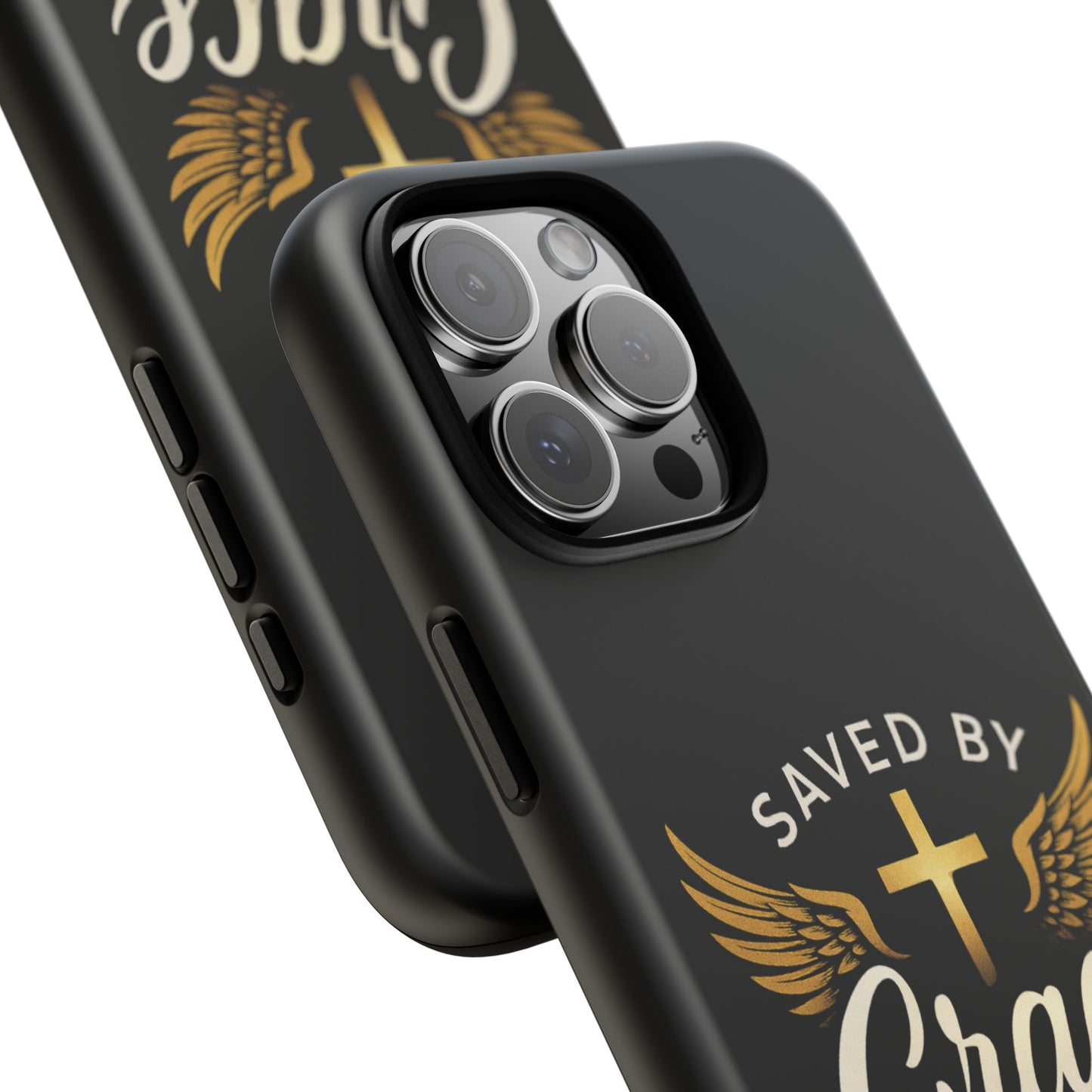 Christian Phone Case - Saved by Grace Design, Unique Gift for Believers, Inspirational Accessory, Stylish Christian Decor