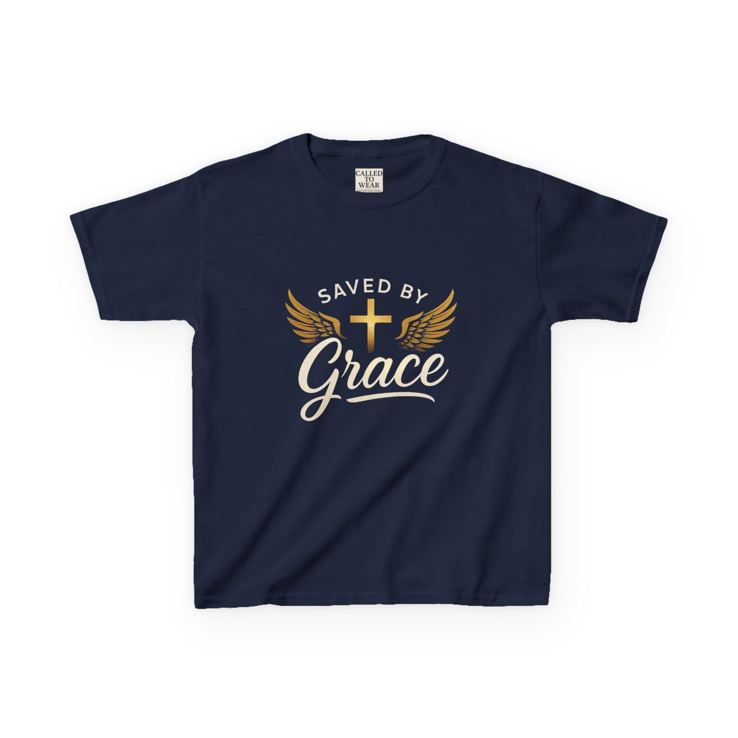 Saved by Grace Kids Tee - Inspirational Children’s Apparel, Faith-Based Gift for Baptism, Birthday, Church Events, Everyday Wear