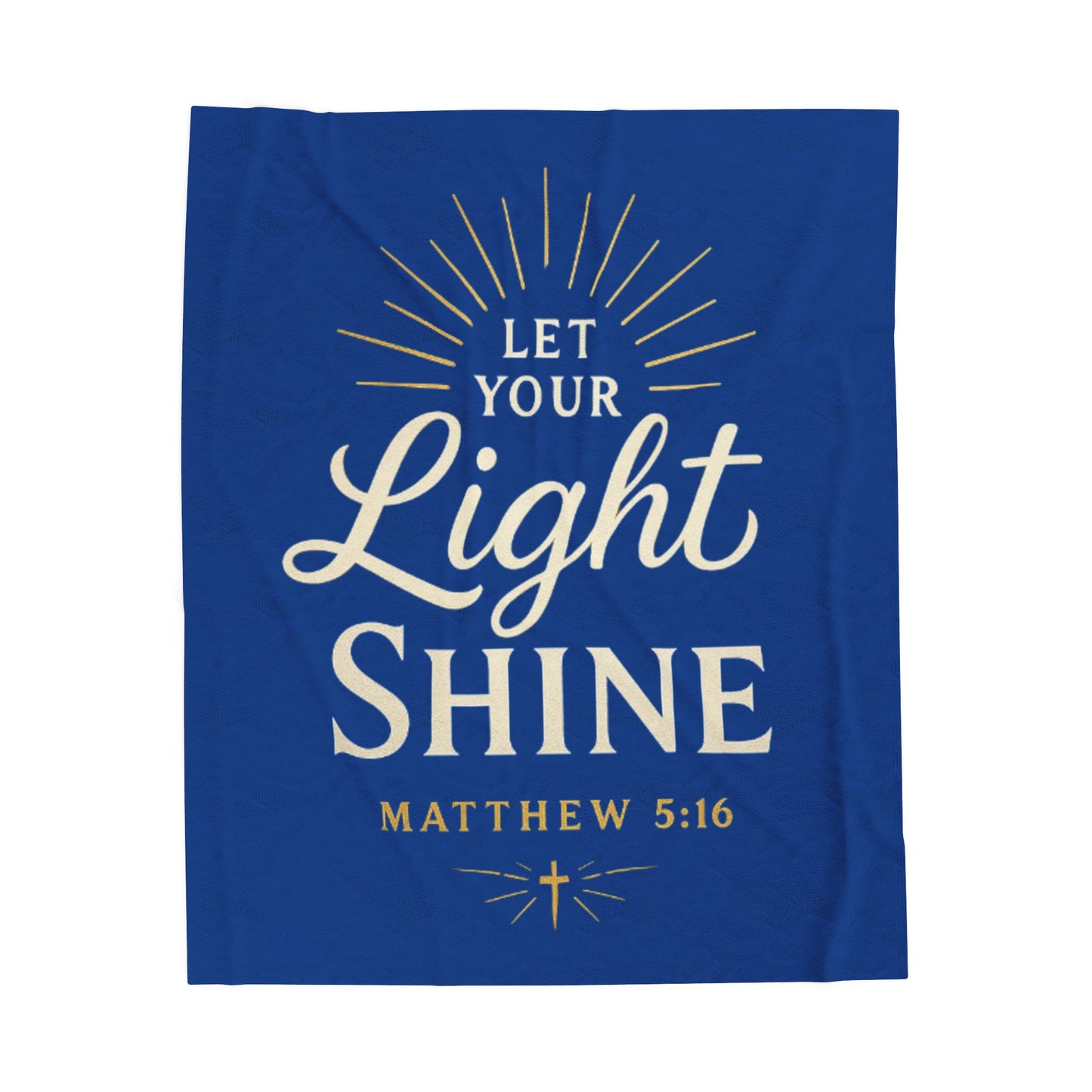 Inspirational Velveteen Plush Blanket - Light Shine Bible Verse