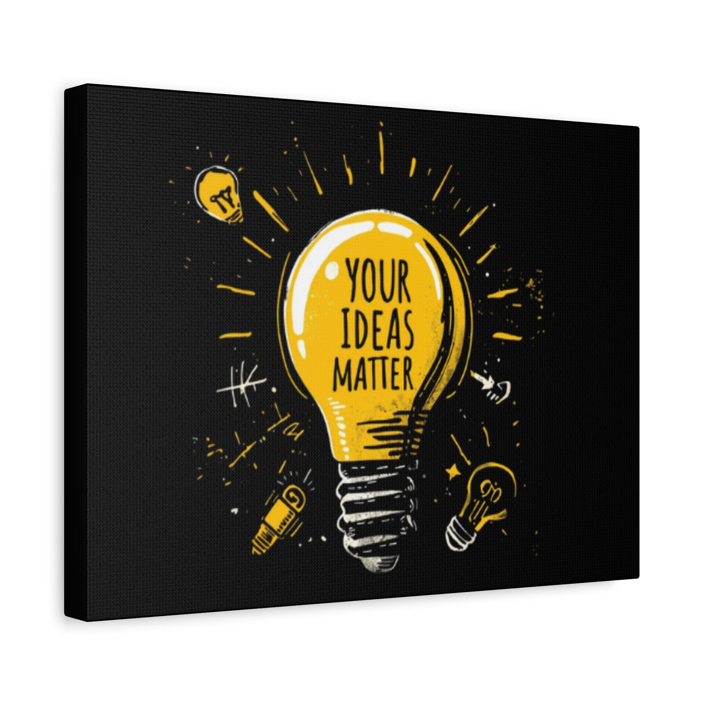 Your Ideas Matter lightbulb Matte Canvas