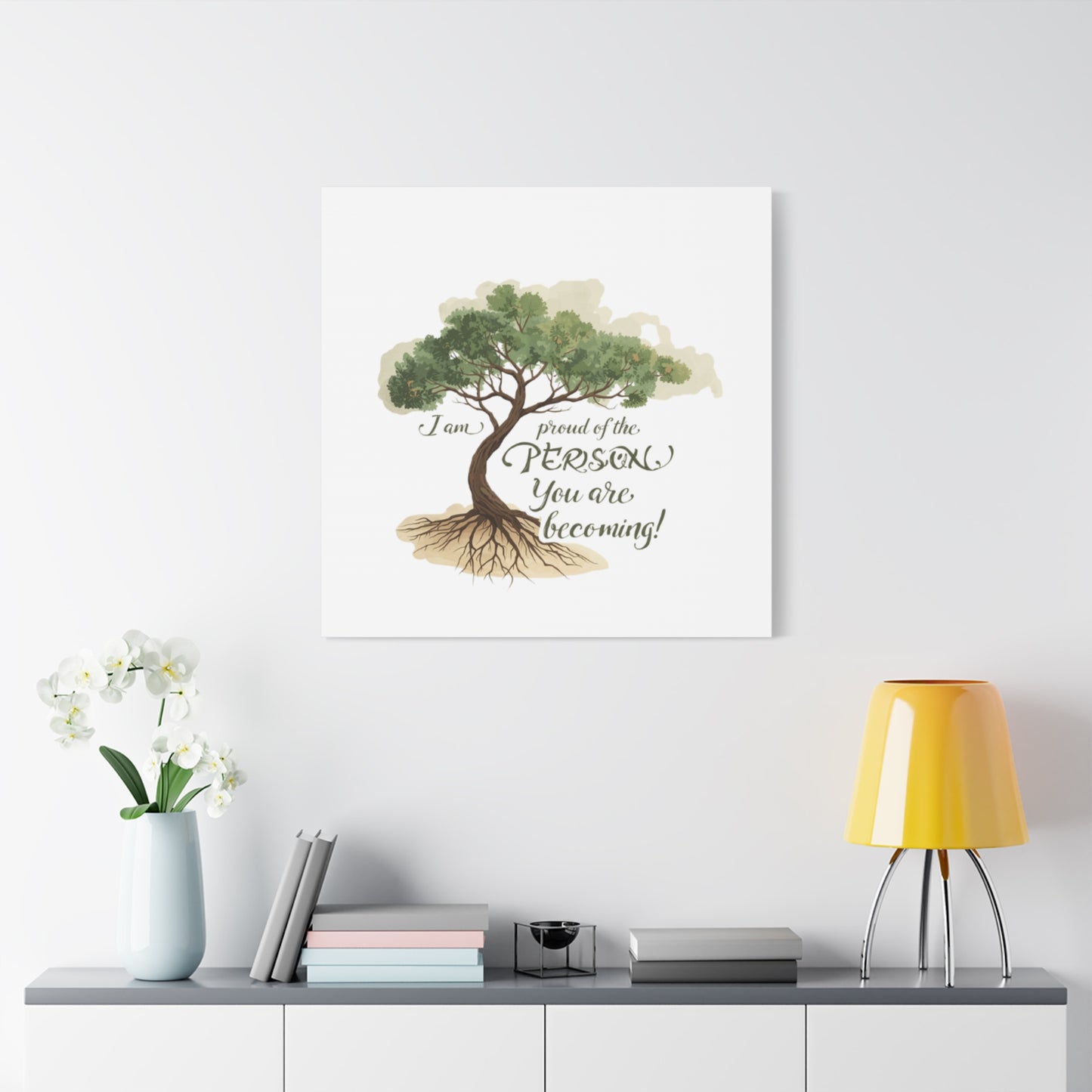 Tree of Growth Inspirational Quote Matte Canvas