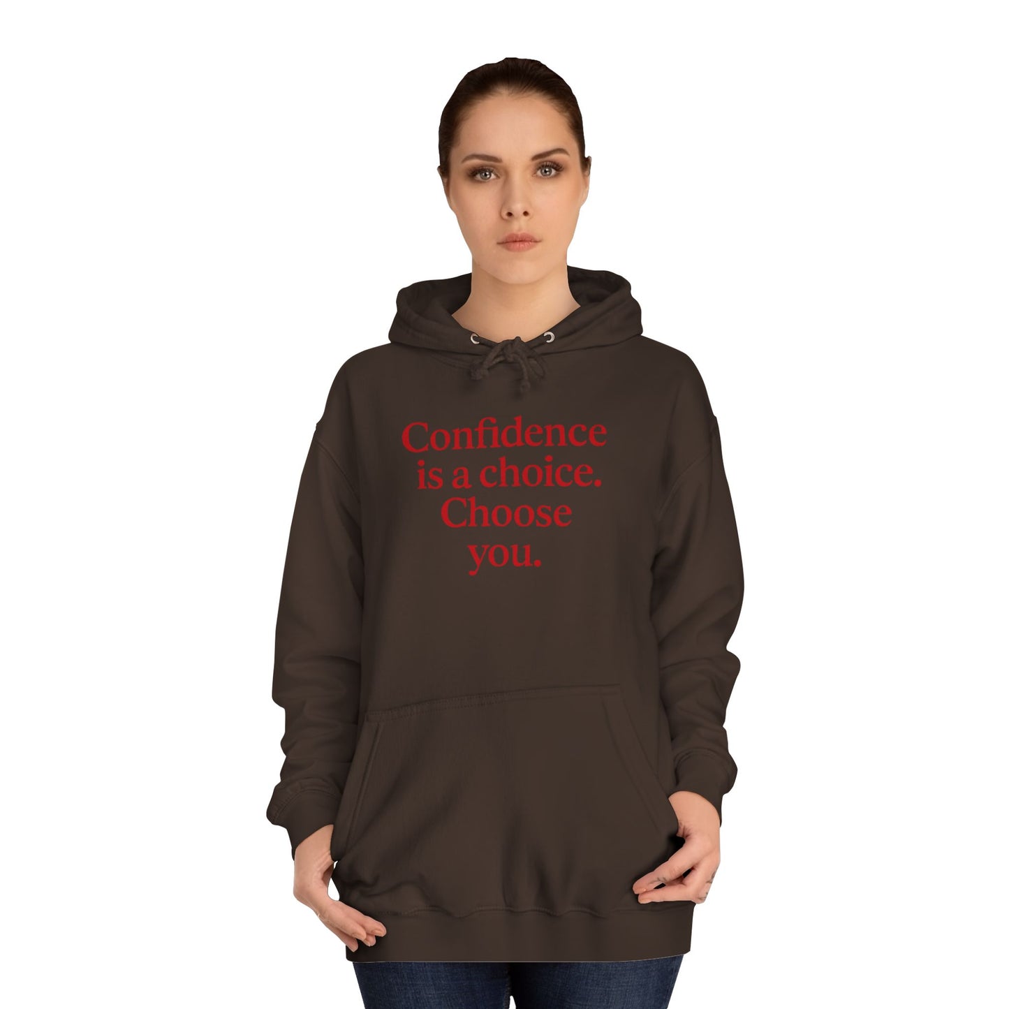 Confidence Choice Unisex College Hoodie - Inspirational Gift, Motivational Apparel, College Student Fashion, Cozy Sweatshirt, [...]