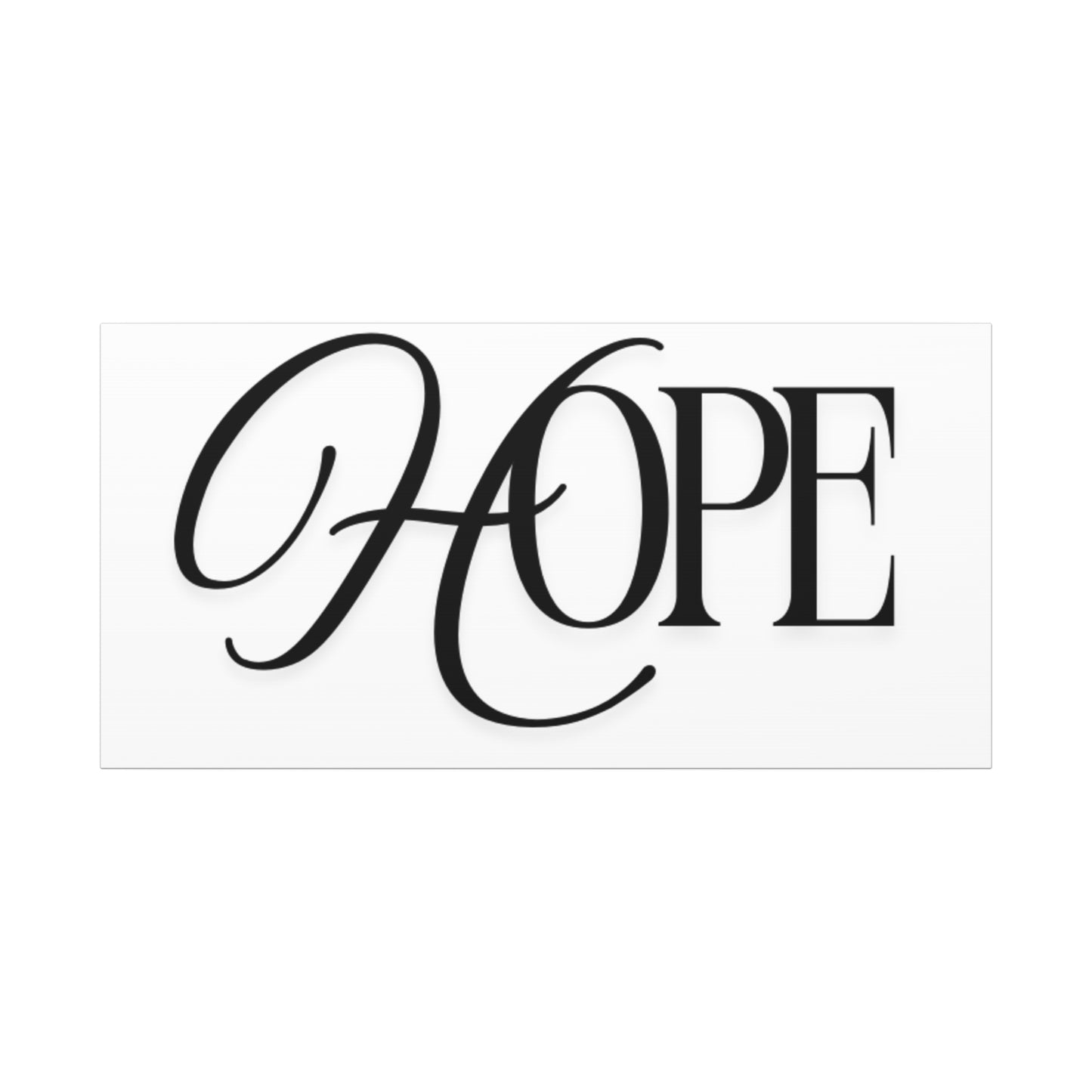 Hope Script Wall Art Canvas | Matte Stretched Canvas