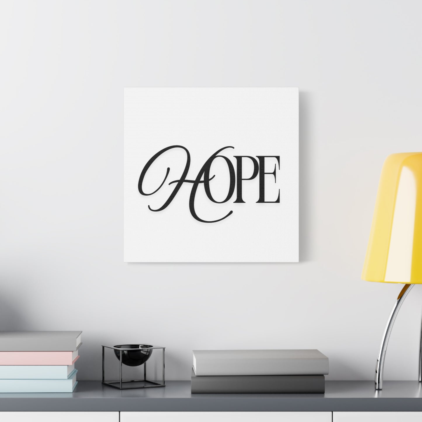 Hope Script Wall Art Canvas | Matte Stretched Canvas