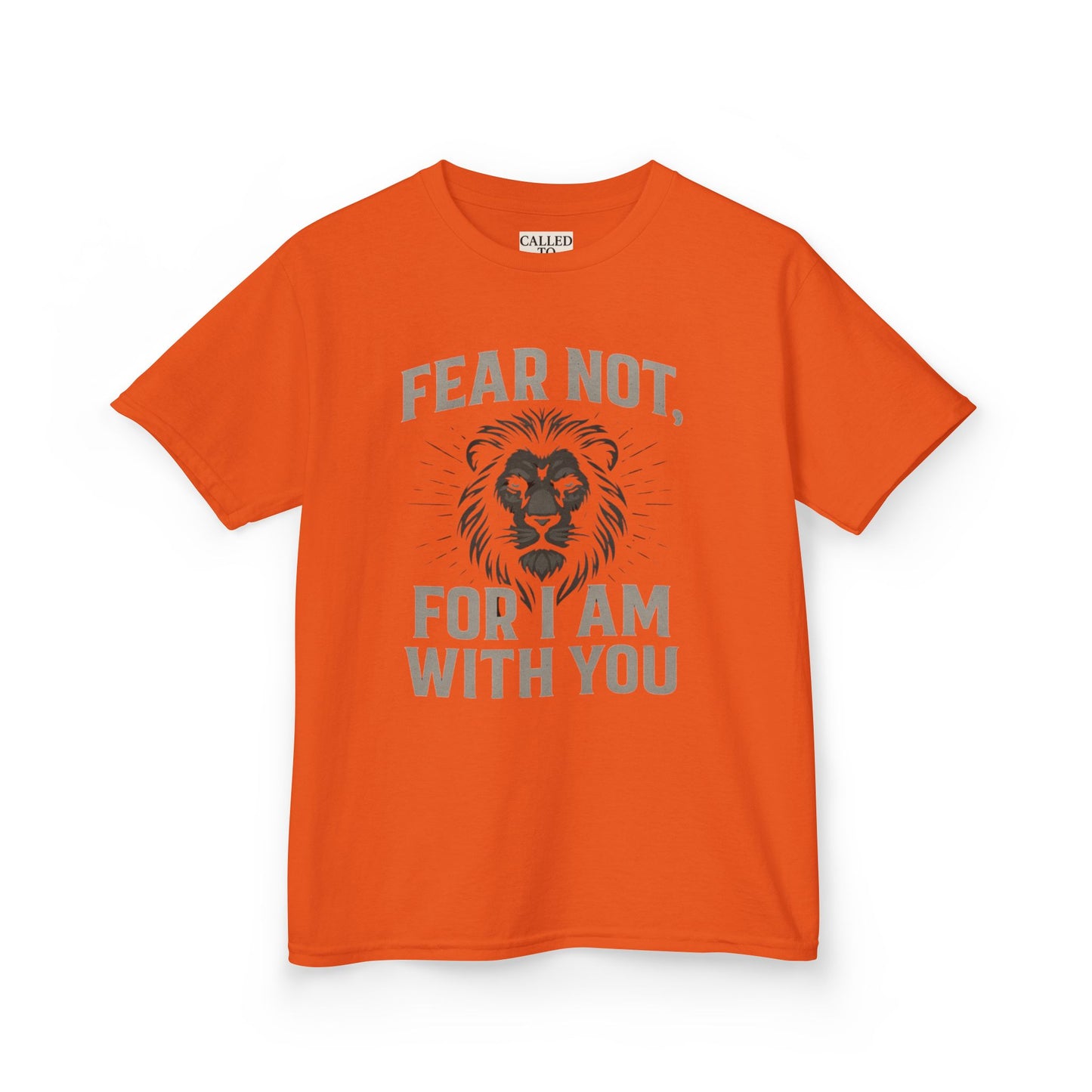 Kids Inspirational Lion Tee - Fear Not Design, Boys Girls Gift, Motivational T-Shirt, Children's Apparel, Faith-Based Clothing
