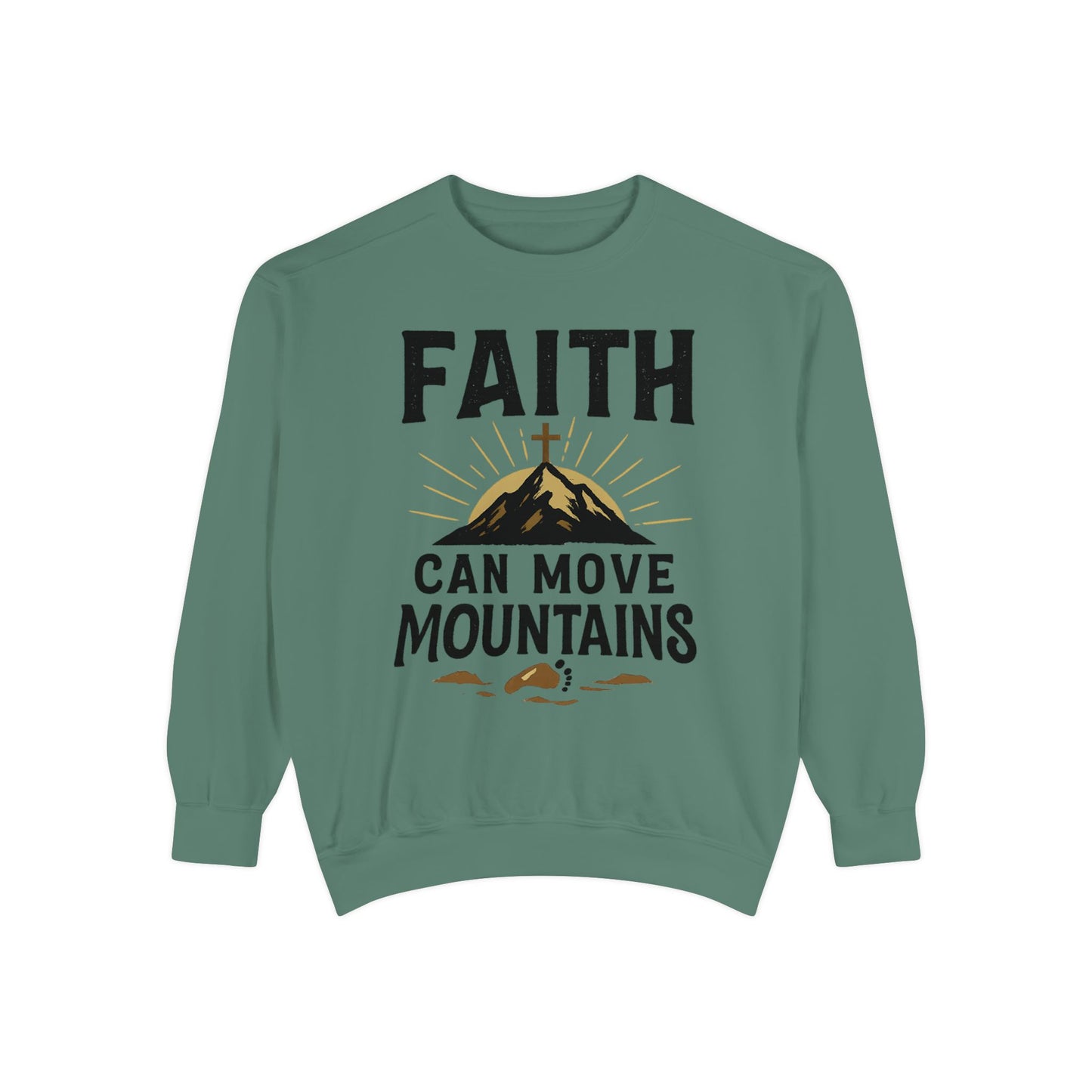Faith-Inspired Garment-Dyed Sweatshirt | Cozy Christian Apparel, Inspirational Gift, Faith Merchandise, Unisex Crewneck, Casual Sweat