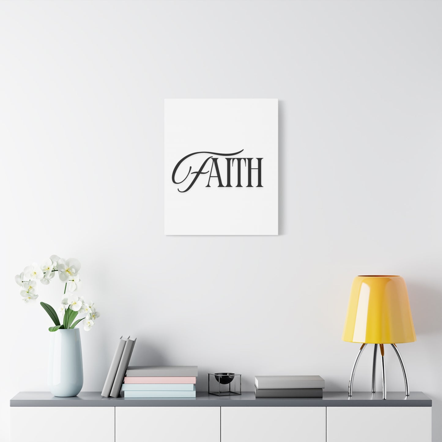 Faith typography wall art Canvas | Matte stretched 1.25"