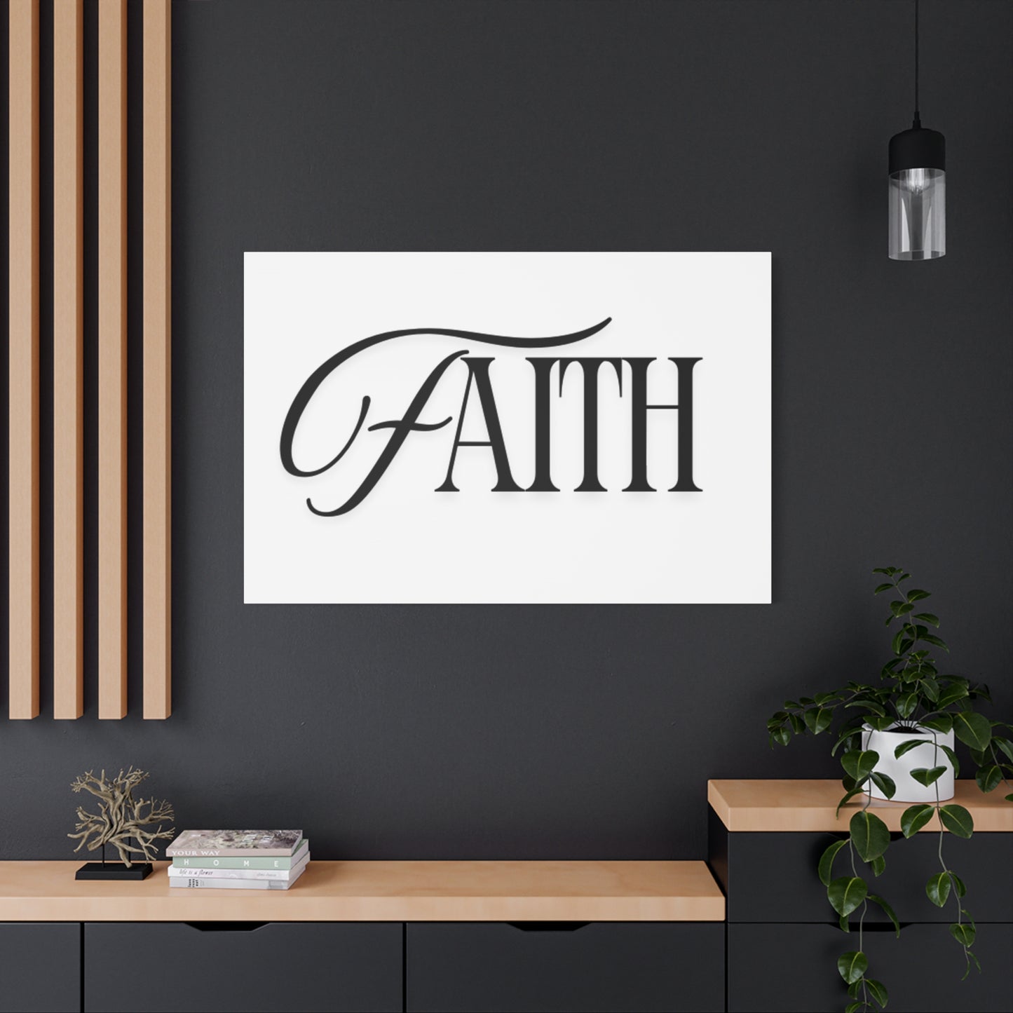 Faith typography wall art Canvas | Matte stretched 1.25"