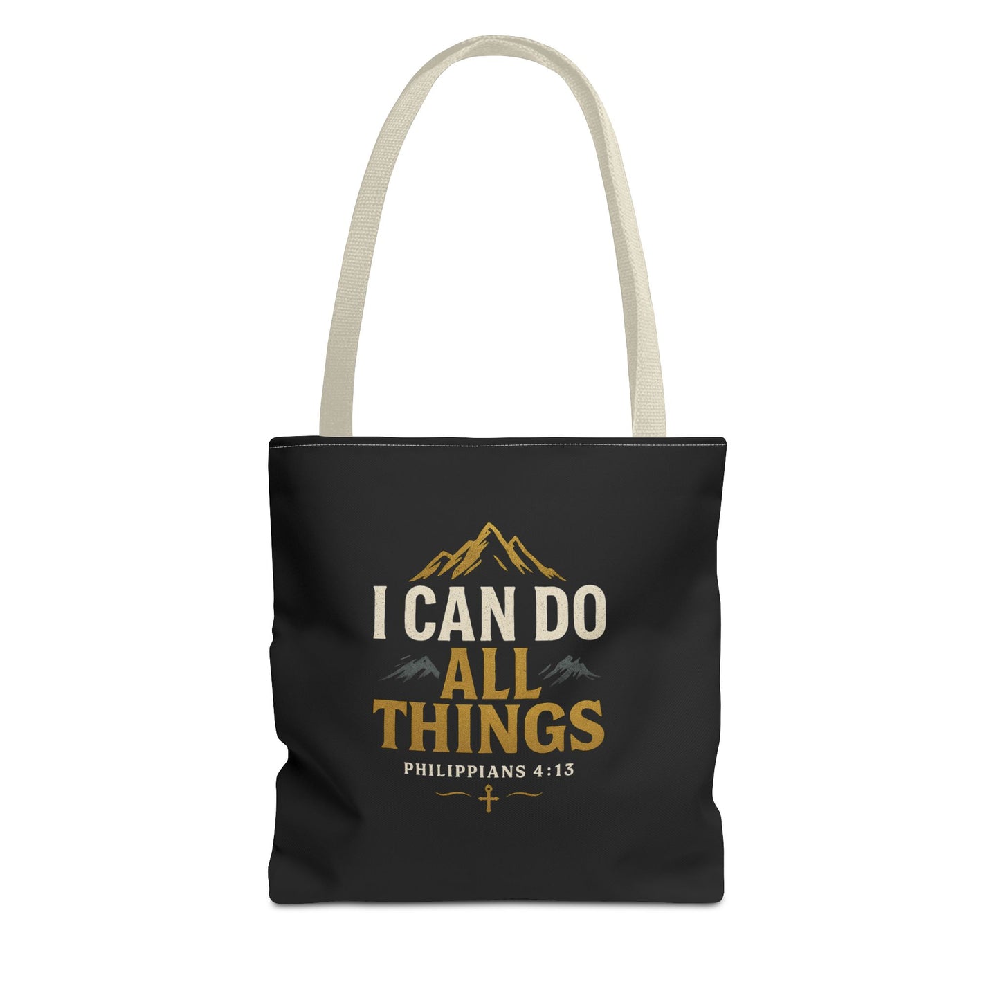 Inspirational Tote Bag with Philippians 4:13 - Motivational Gift for Encouragement, Faith, Bible Quotes, Everyday Use, Church