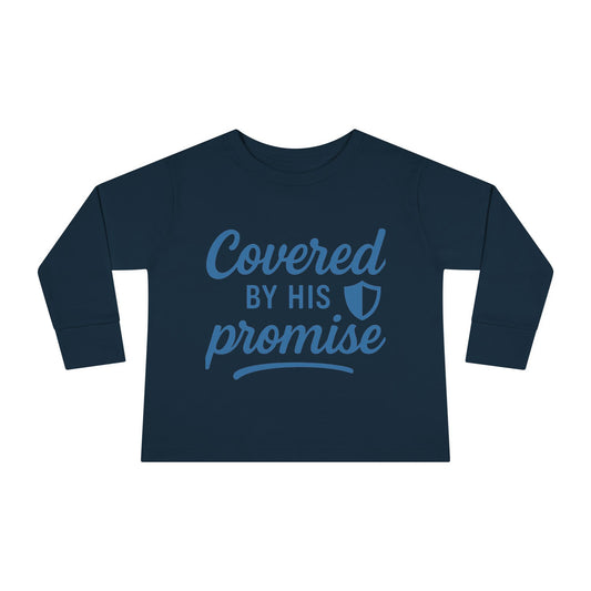 Covered by His Promise Toddler Long Sleeve Tee