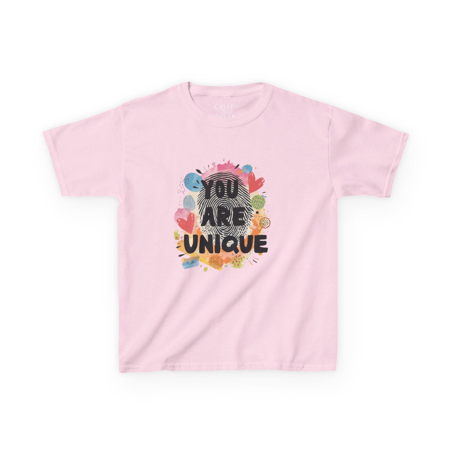 You Are Unique Kids Tee | Colorful Watercolor Animals, Positive Message