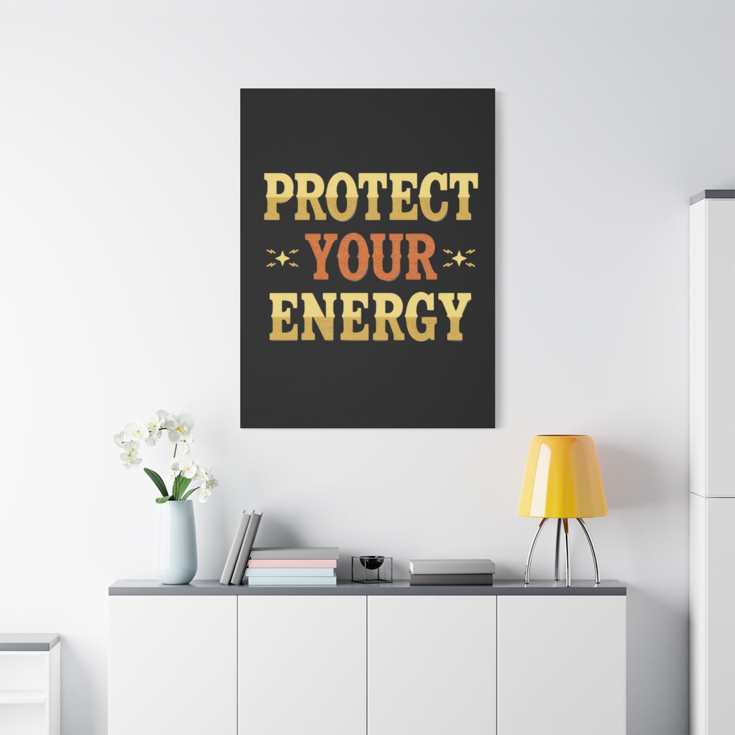 Protect Your Energy Canvas | Matte Stretched Wall Art