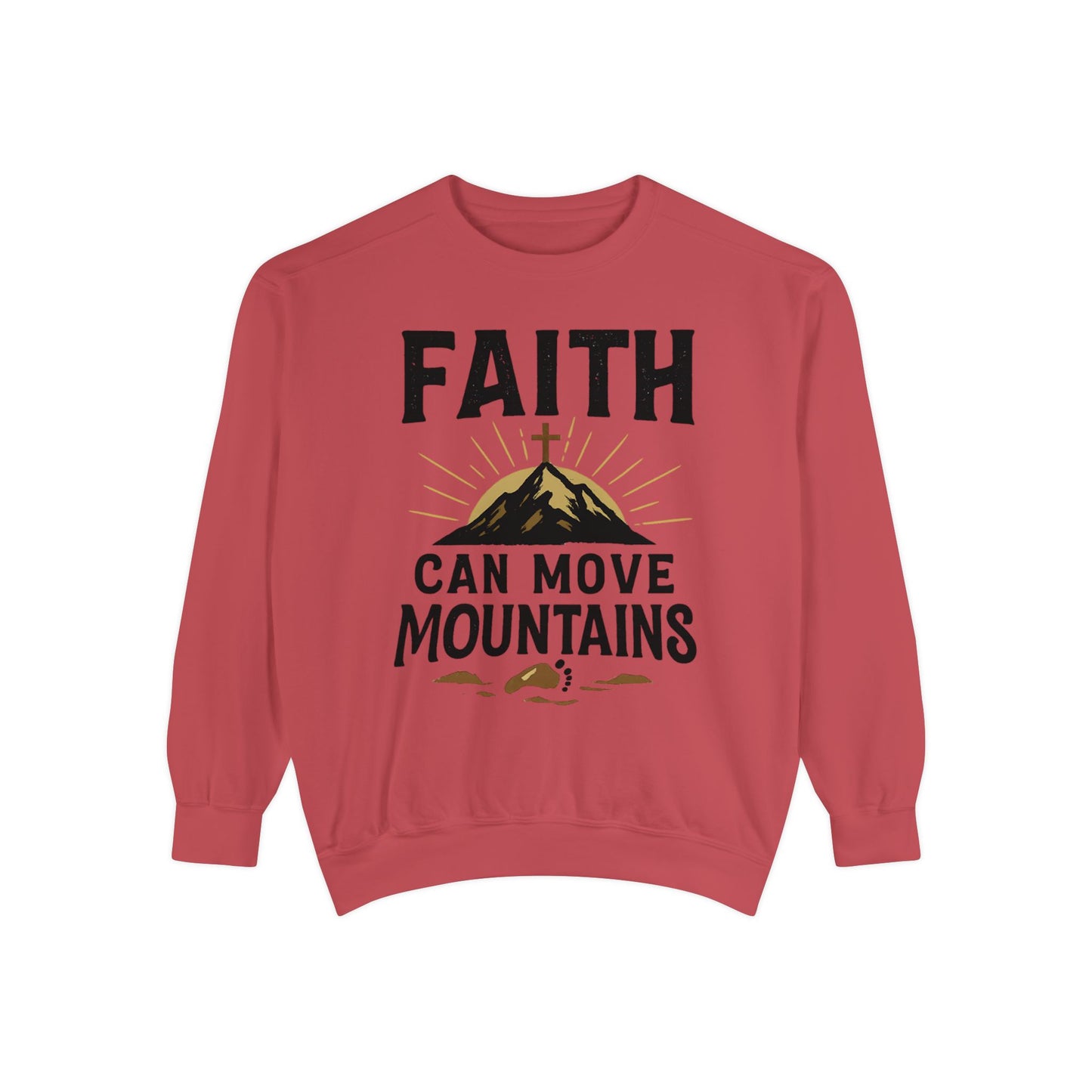 Faith-Inspired Garment-Dyed Sweatshirt | Cozy Christian Apparel, Inspirational Gift, Faith Merchandise, Unisex Crewneck, Casual Sweat
