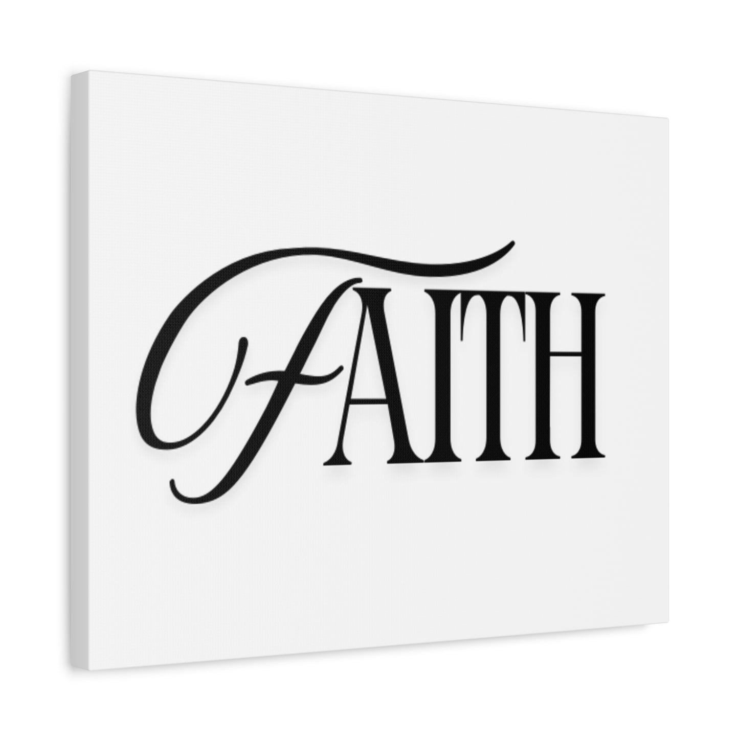 Faith typography wall art Canvas | Matte stretched 1.25"