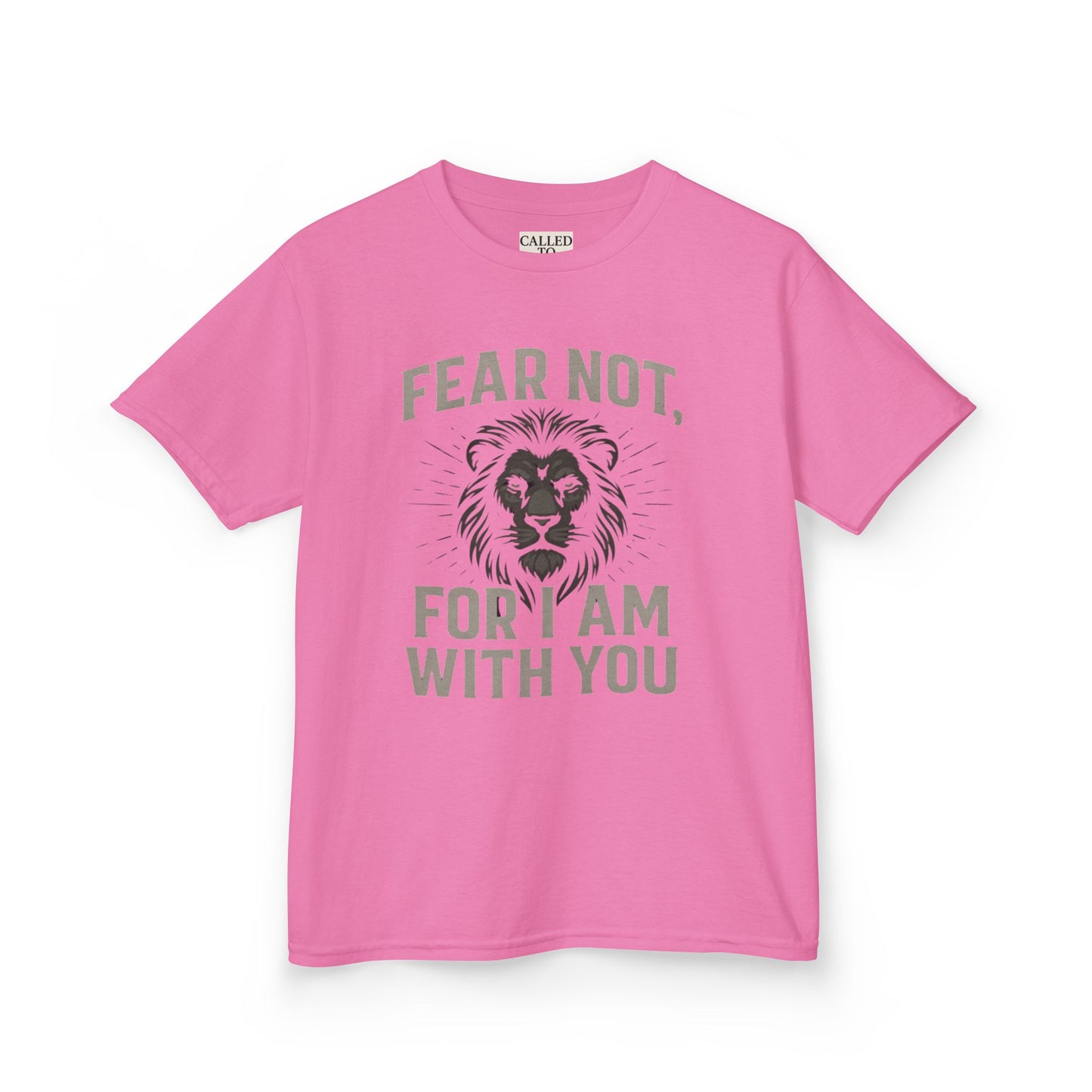 Kids Inspirational Lion Tee - Fear Not Design, Boys Girls Gift, Motivational T-Shirt, Children's Apparel, Faith-Based Clothing