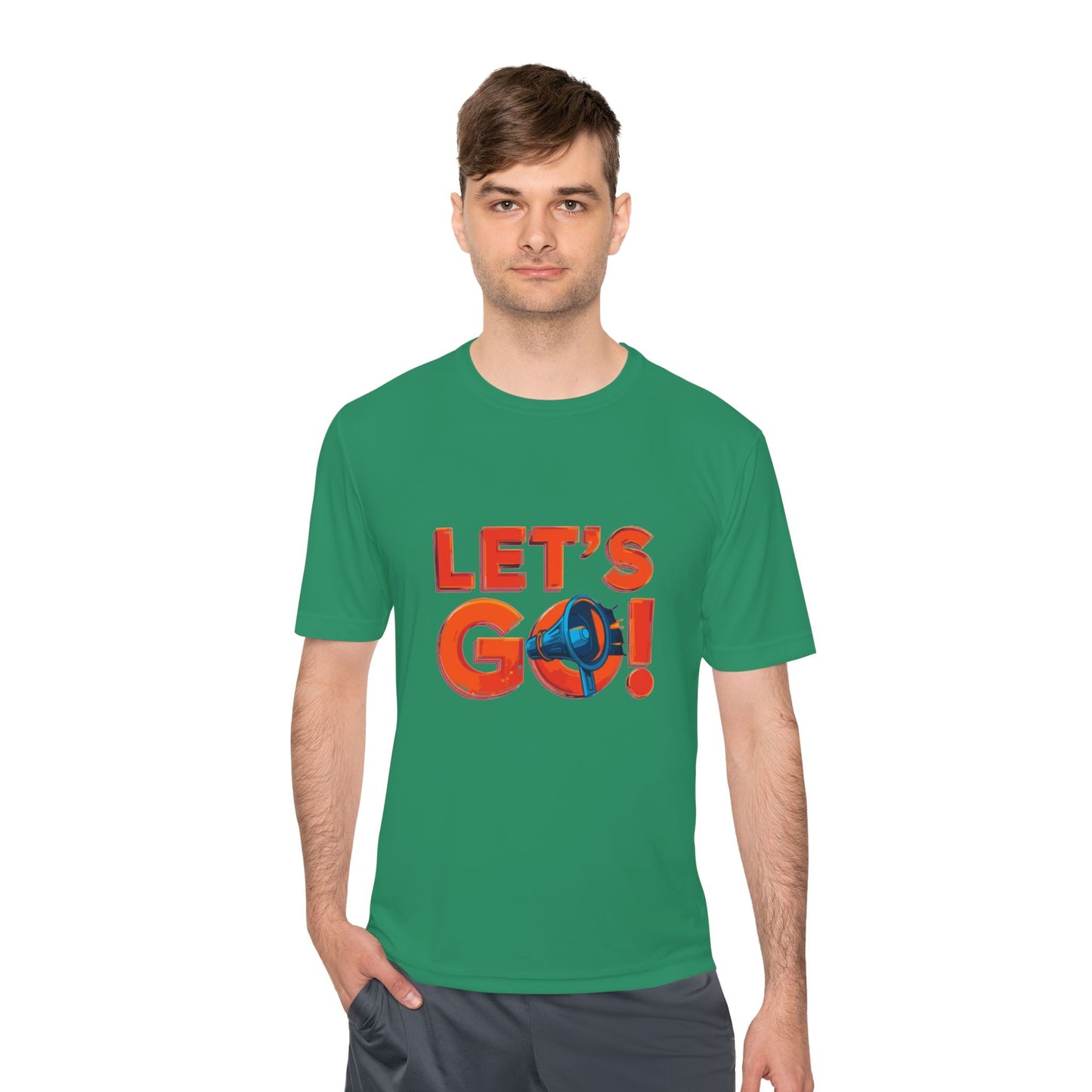 LET'S GO! Momentum Graphic Tee | Lightweight Polyester Athletic Shirt