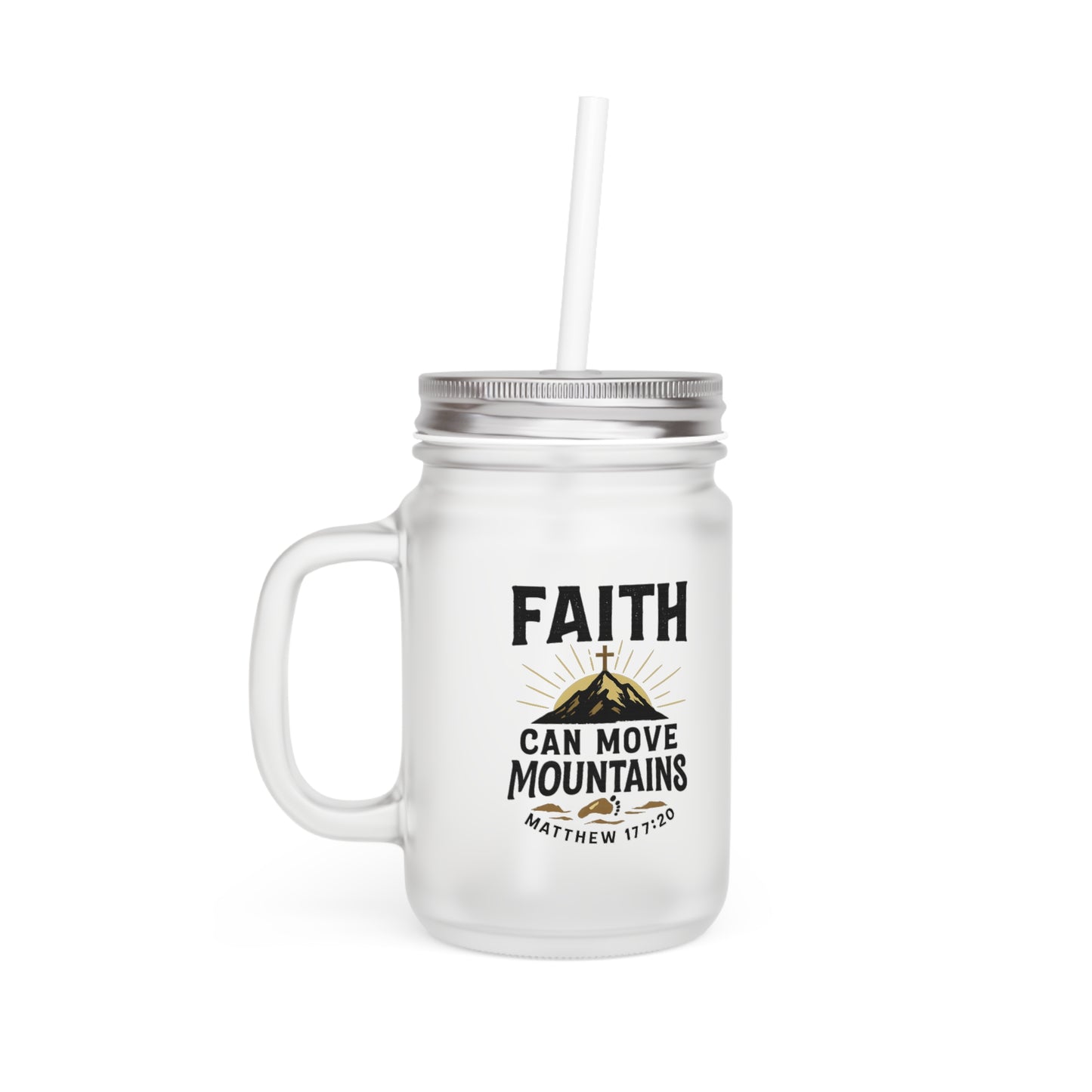 Faith-Inspiring Mason Jar with Straw, Motivational Drinkware for Home, Kitchen Decor, Ideal Gift for Friends, Inspirational Quotes, [...]