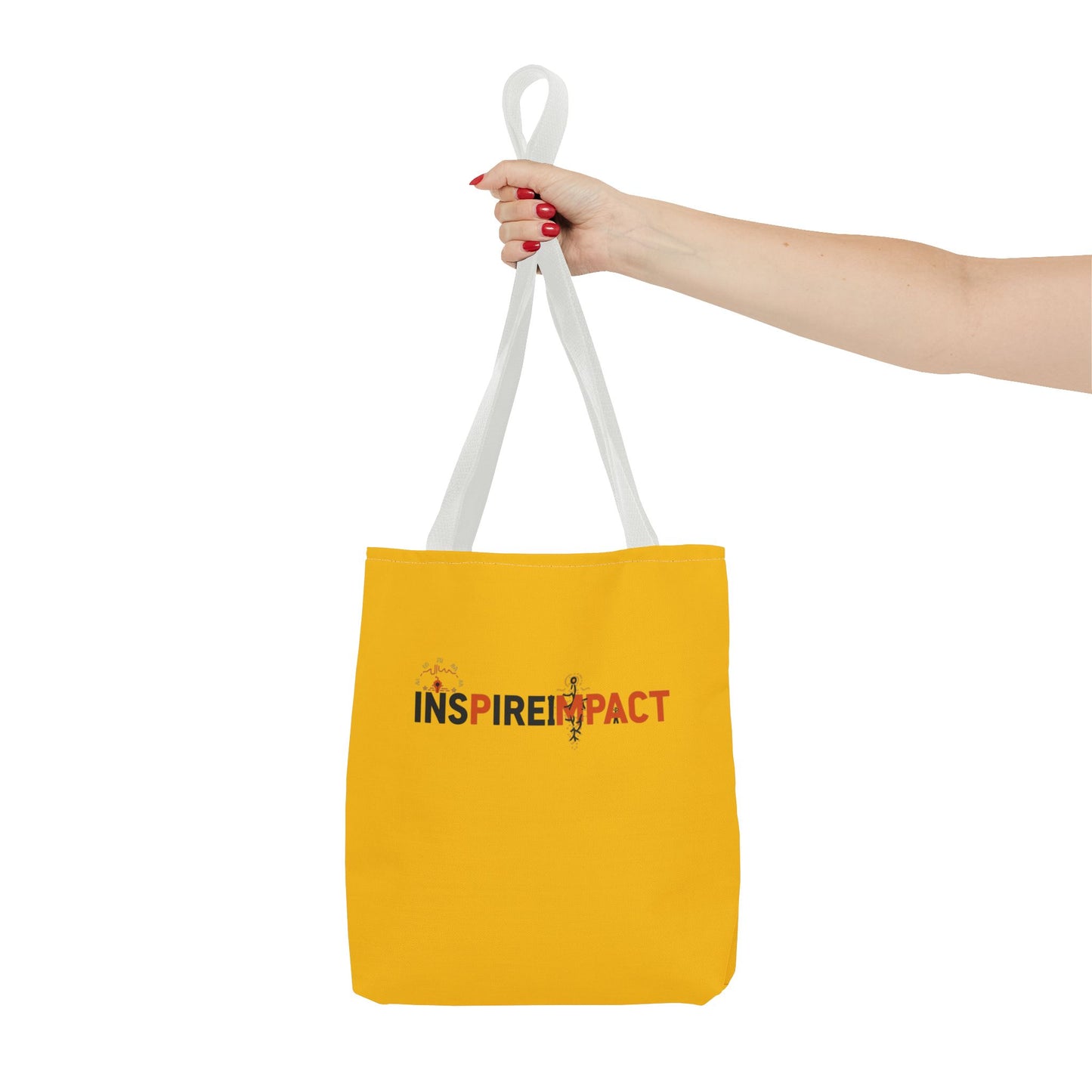 Inspire Impact typography tote bag | motivational slogan tote
