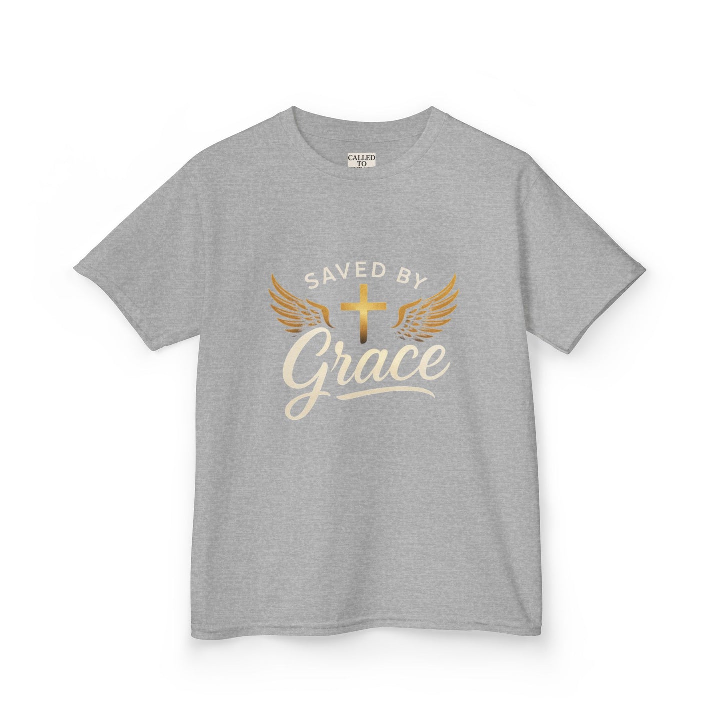 Saved by Grace Kids Tee - Inspirational Children’s Apparel, Faith-Based Gift for Baptism, Birthday, Church Events, Everyday Wear