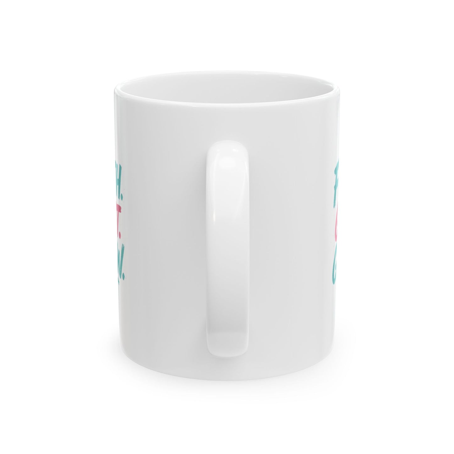 Inspirational Ceramic Mug - Faith, Gratitude, Growth - Motivational Coffee Cup for Home, Office, Gifts, Self-Care