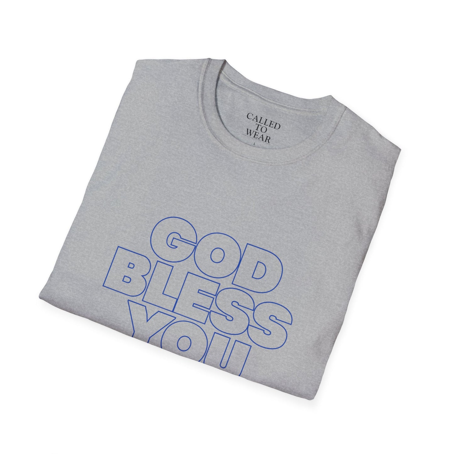 GOD BLESS YOU & Keep You T-Shirt | Minimal Typographic Faith Tee