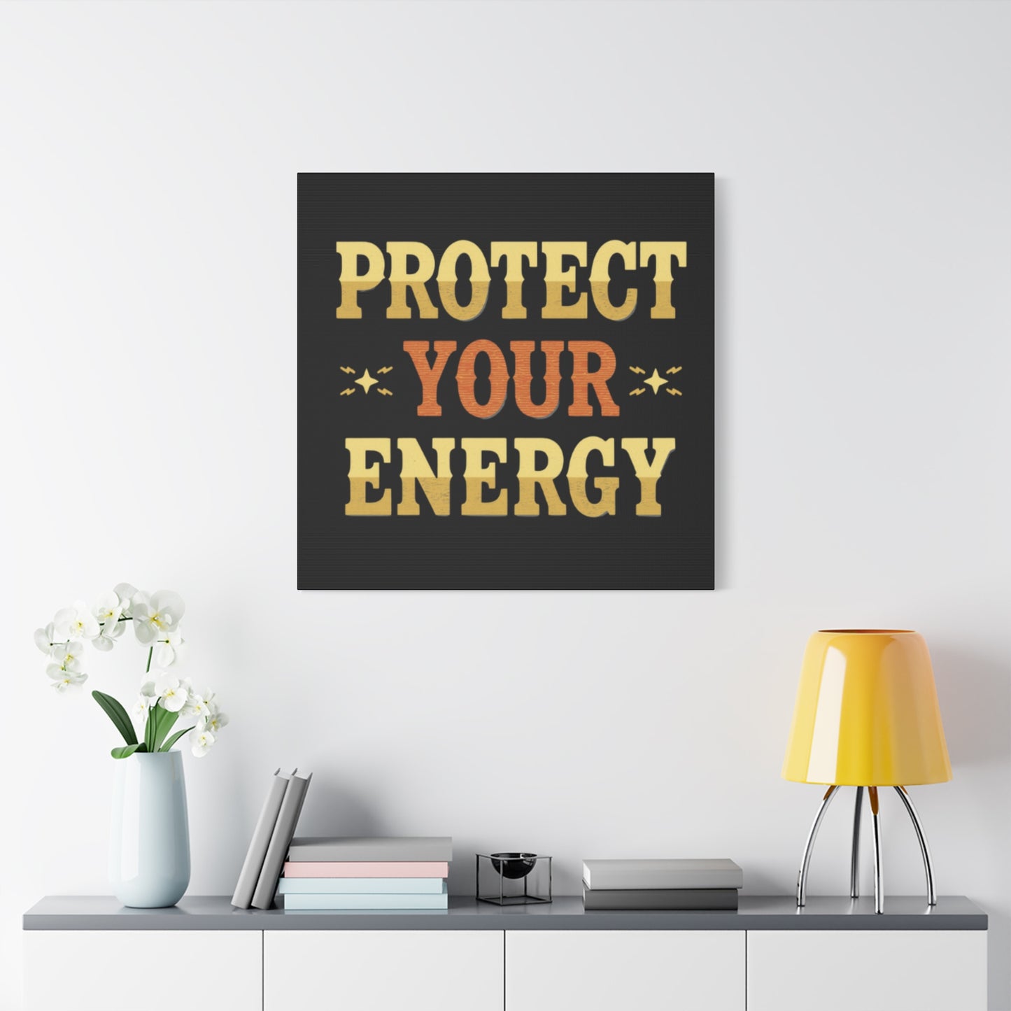 Protect Your Energy Canvas | Matte Stretched Wall Art