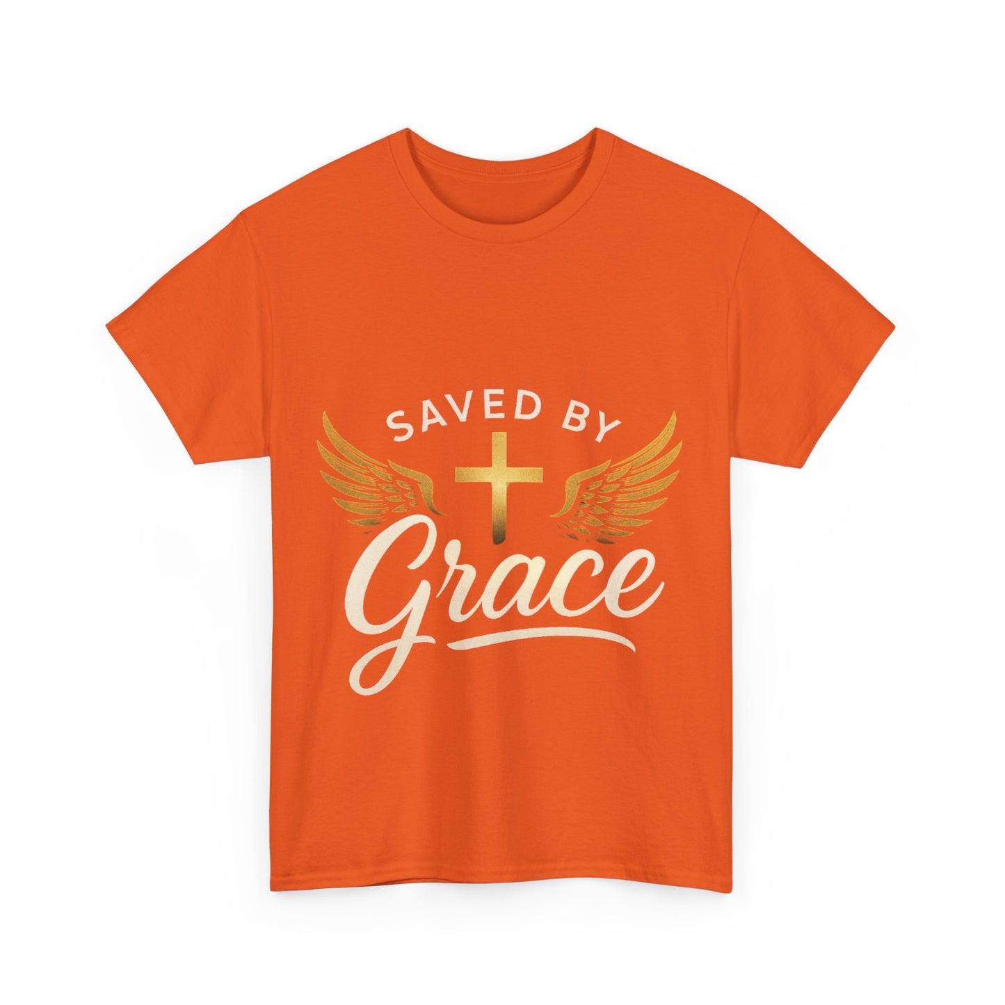 Saved by Grace Unisex Heavy Cotton Tee - Faith Shirt, Christian Apparel, Inspirational Gift, Church Outfit, Religious Tee